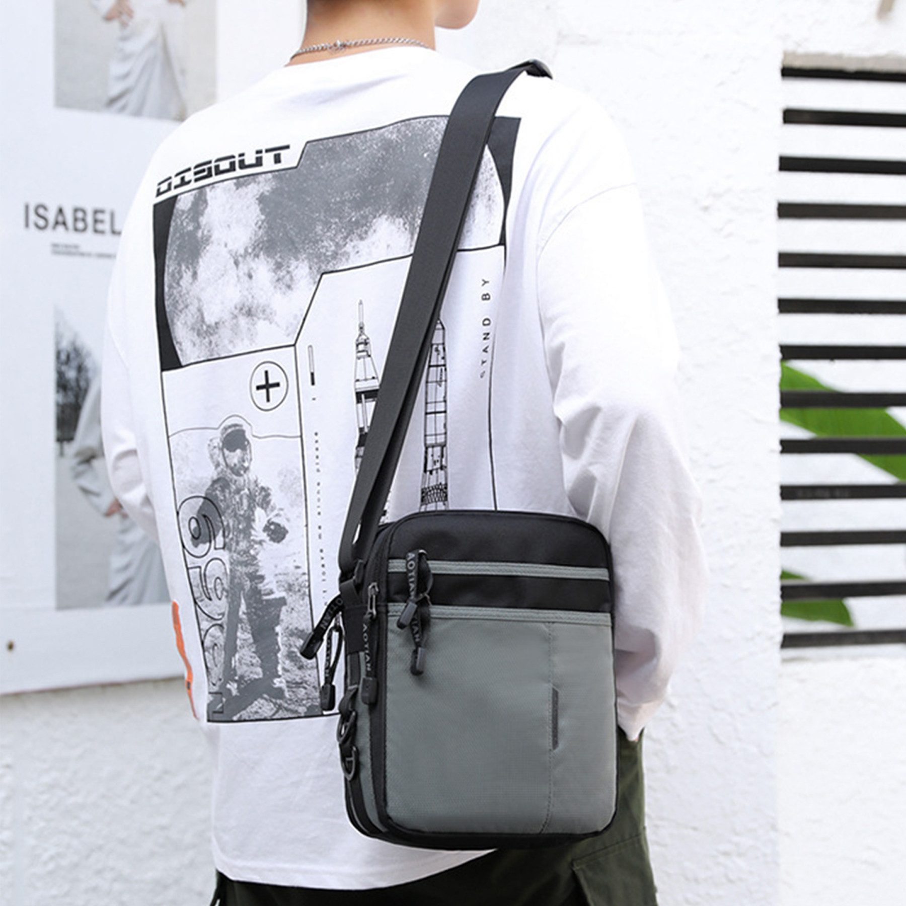 Mutig Umhängetasche shoulder bag Herren Oxford Herren Tasche männer umhängetasche (Wasserdicht Schultertasche, Crossbody Bag Backpack, für Männer Messenger Bag, – Bild 3 von 5