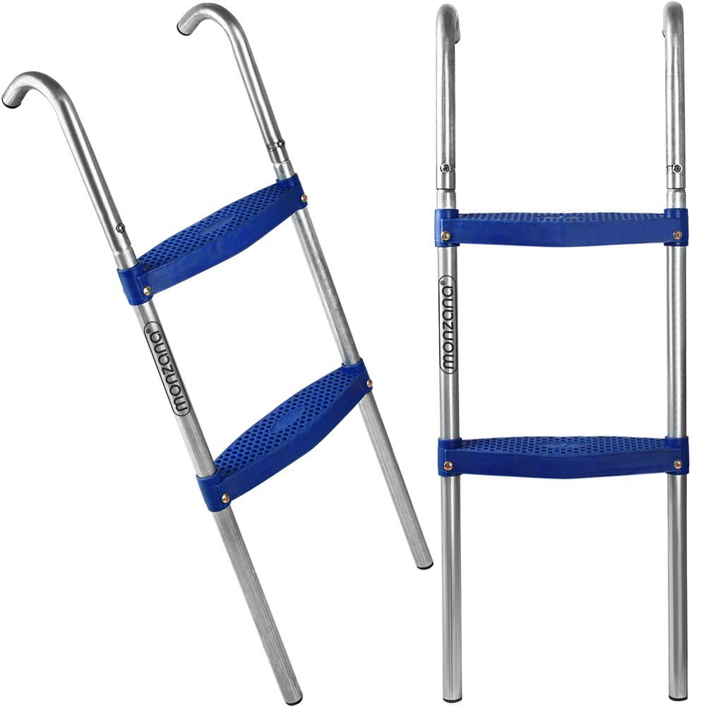 monzana Trampolinleiter, Leiter Einstiegsleiter Gartentrampolin 90 cm 2 Stufen für 305 cm