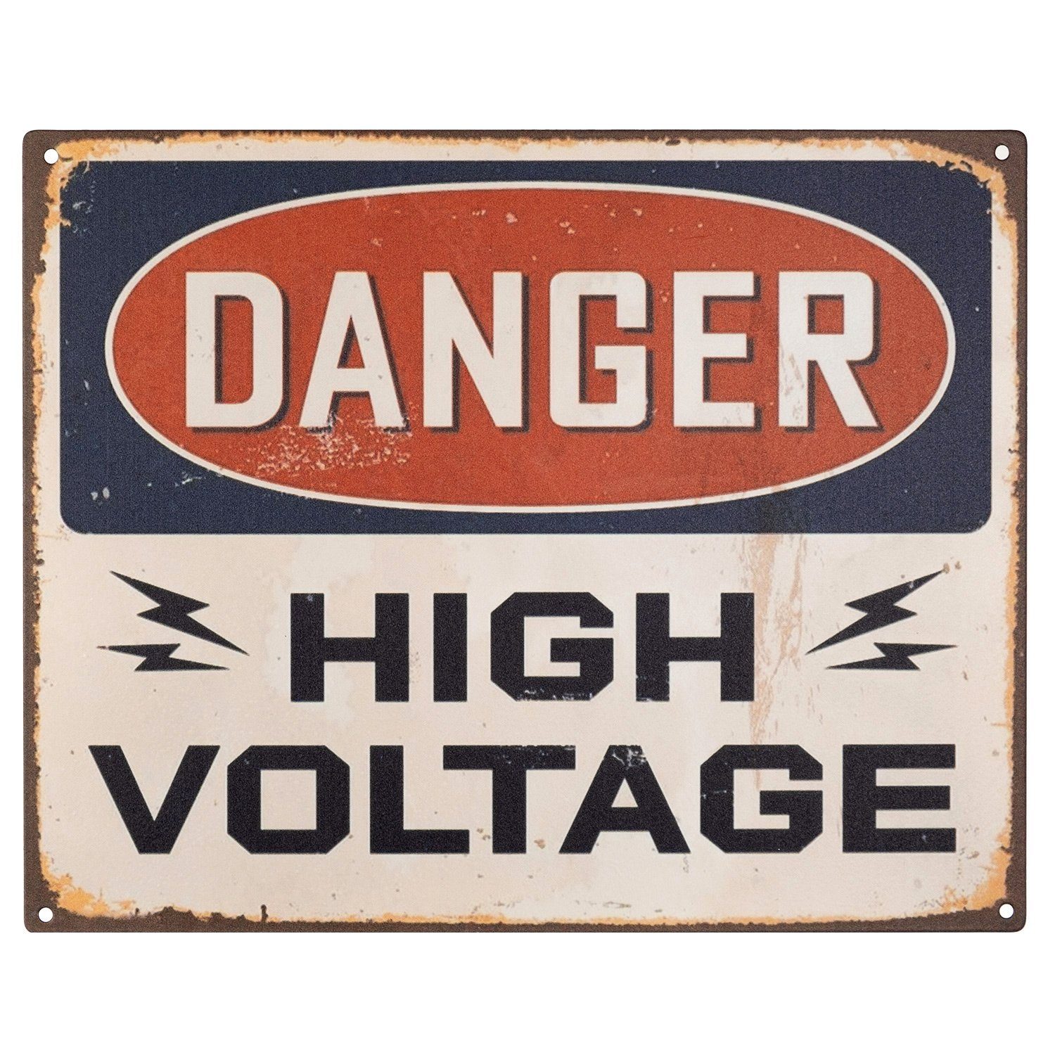 Metallschild Blechschild DANGER High Voltage