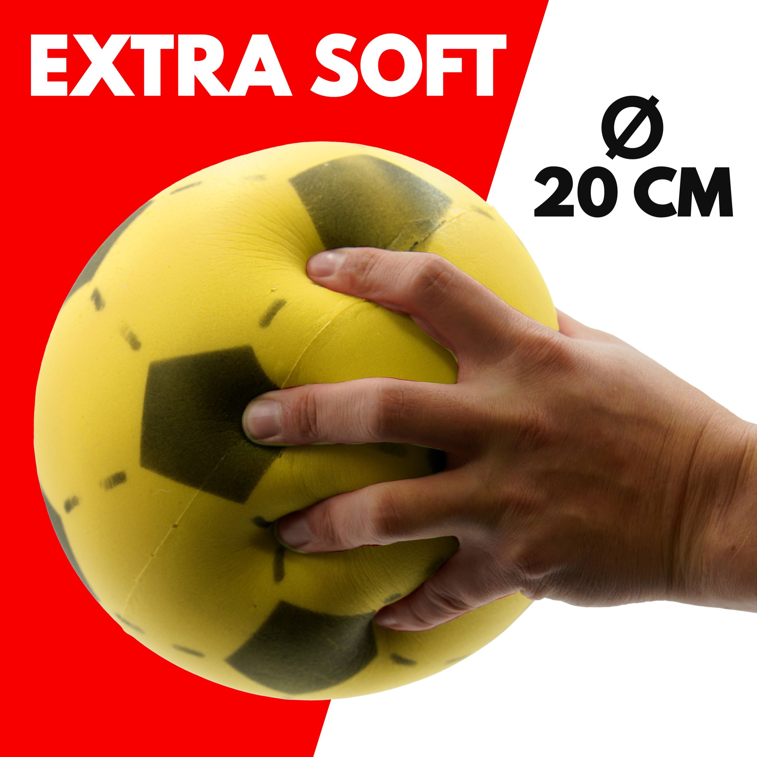 Kyto Softball Kyto weicher Ball Softball Gelb Schaumstoffball Kinder 20cm (Stück, 1-St)