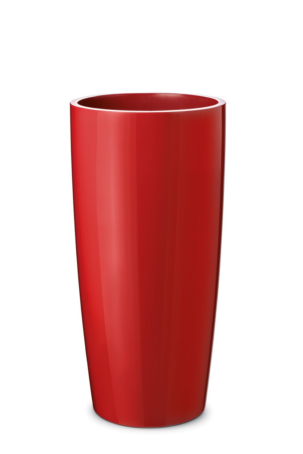 Floralo e. K. Blumentopf Kunststoff-Pflanztopf “Teramo” rund, rot hochglänz günstig online kaufen