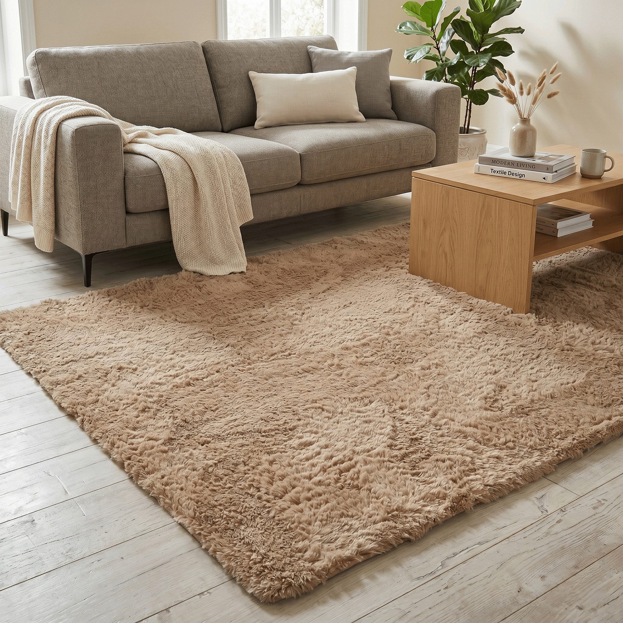Pergamon Hochflor-Teppich Hochflor Shaggy Teppich Fluffy, Rechteckig, Höhe: 40 mm
