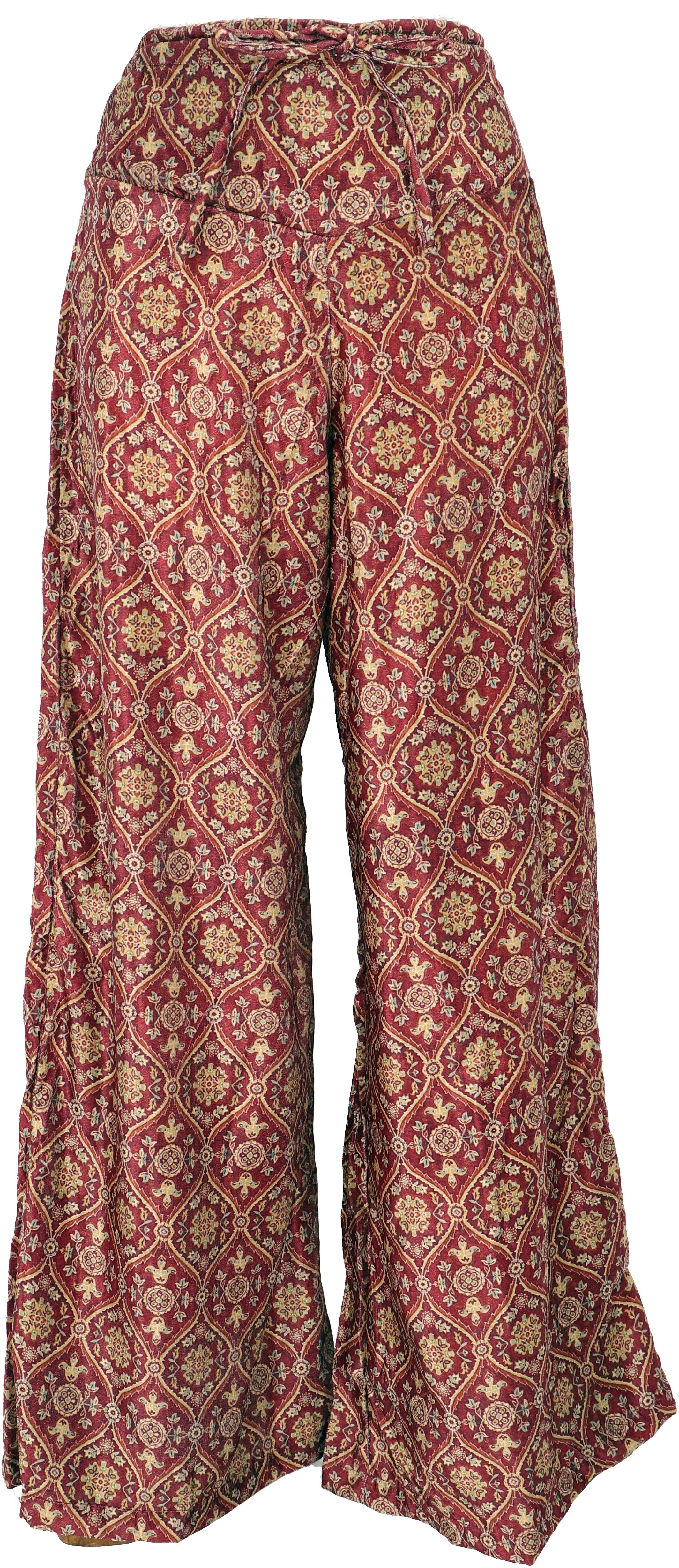 Guru-Shop Relaxhose Weite Samt Marlenehose, hochgeschnittene günstig online kaufen