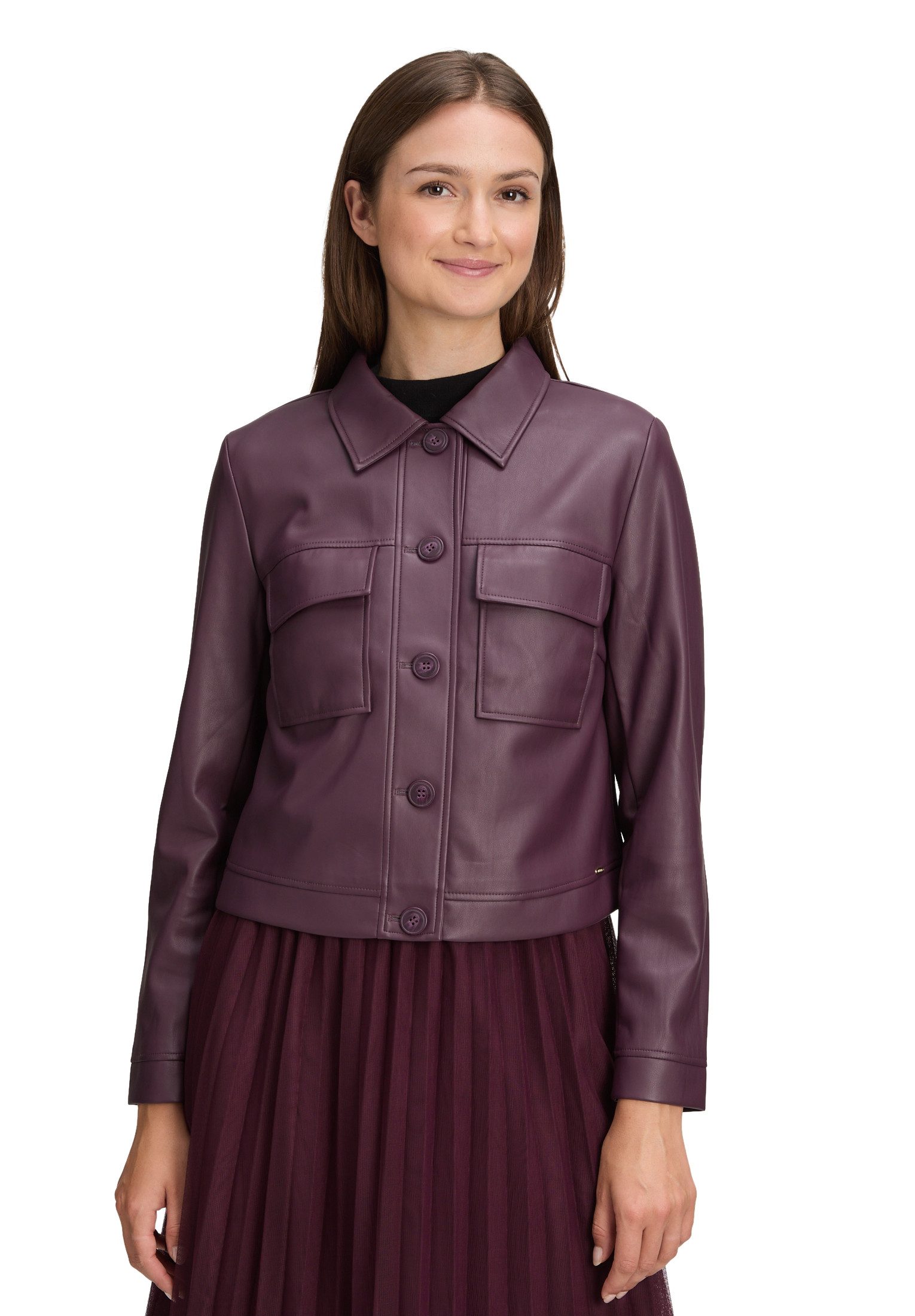 Jackenblazer Betty & Co Damen Lederjacke langarm