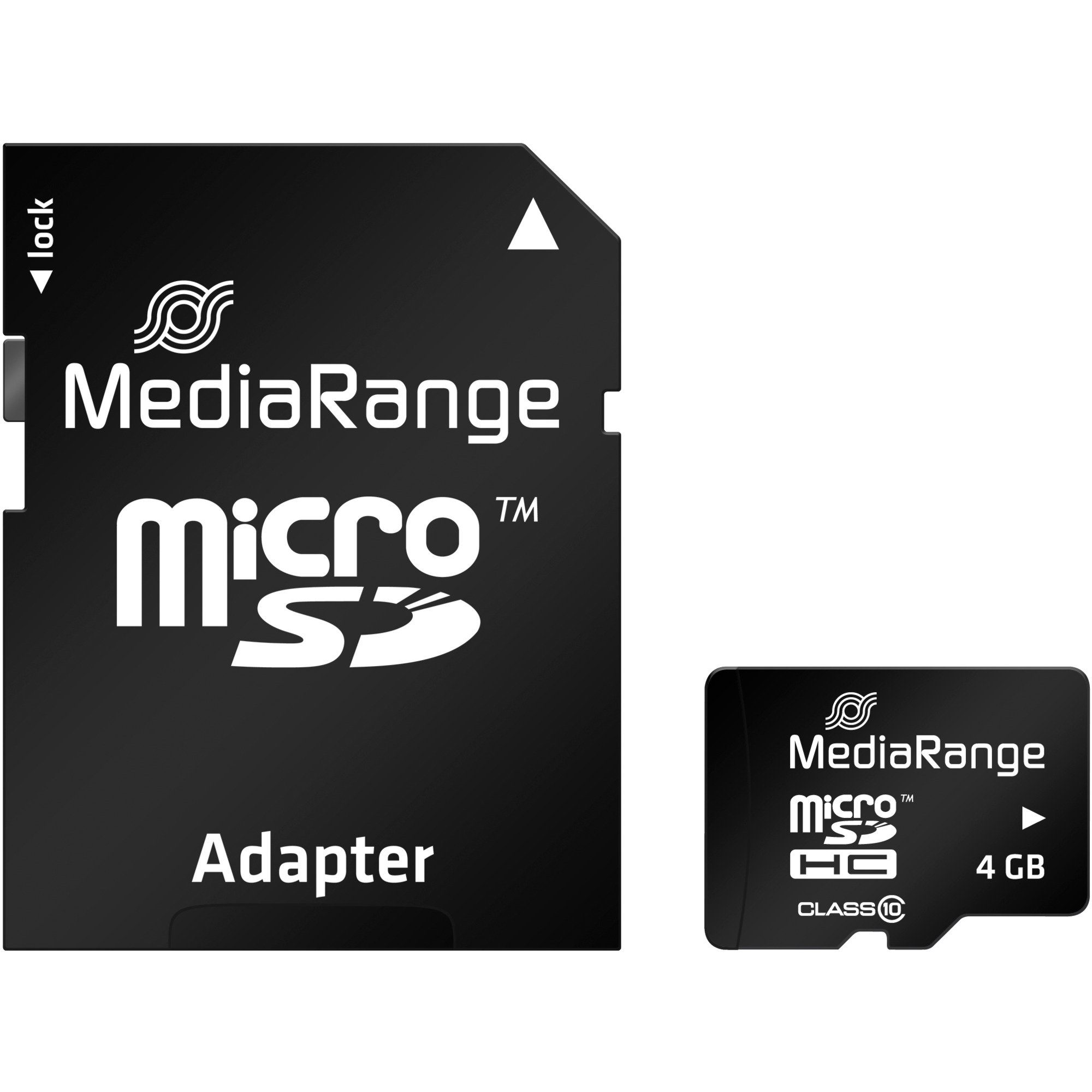 Mediarange MediaRange 4 GB microSDHC, Speicherkarte, (Class externer Speicher