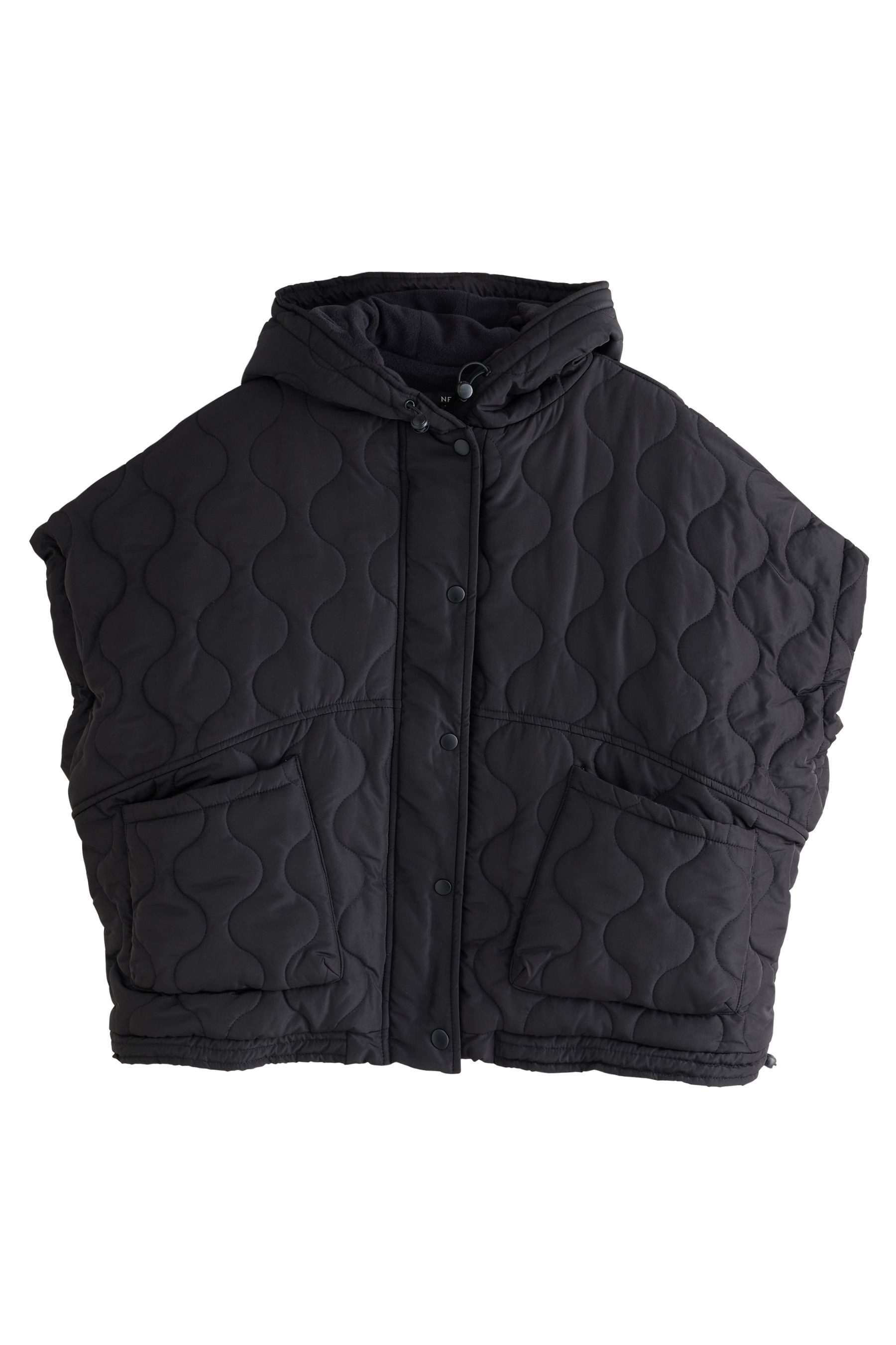 Next Steppweste Gesteppte Oversized-Weste mit Kapuze (1-tlg)