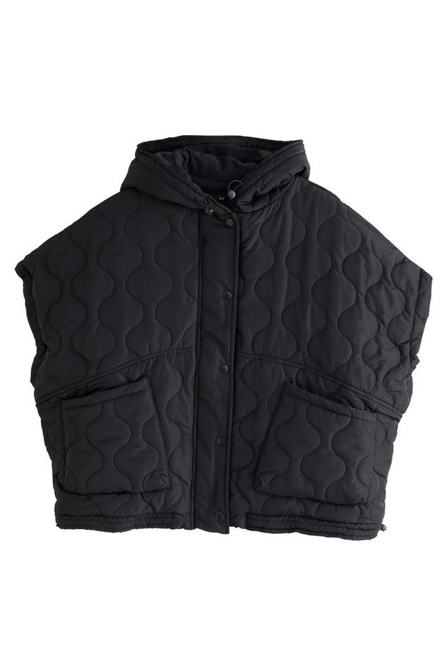Next Steppweste Gesteppte Oversized-Weste mit Kapuze (1-tlg)