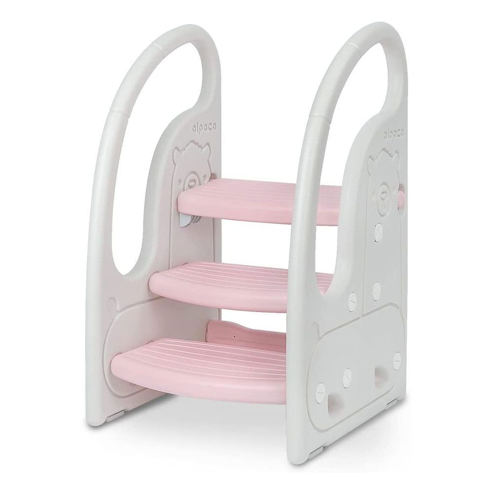 Onasti Baby-Toilettensitz Tritthocker Dreistufiger Kinderhocker für Bad, Schlafzimmer, Küche