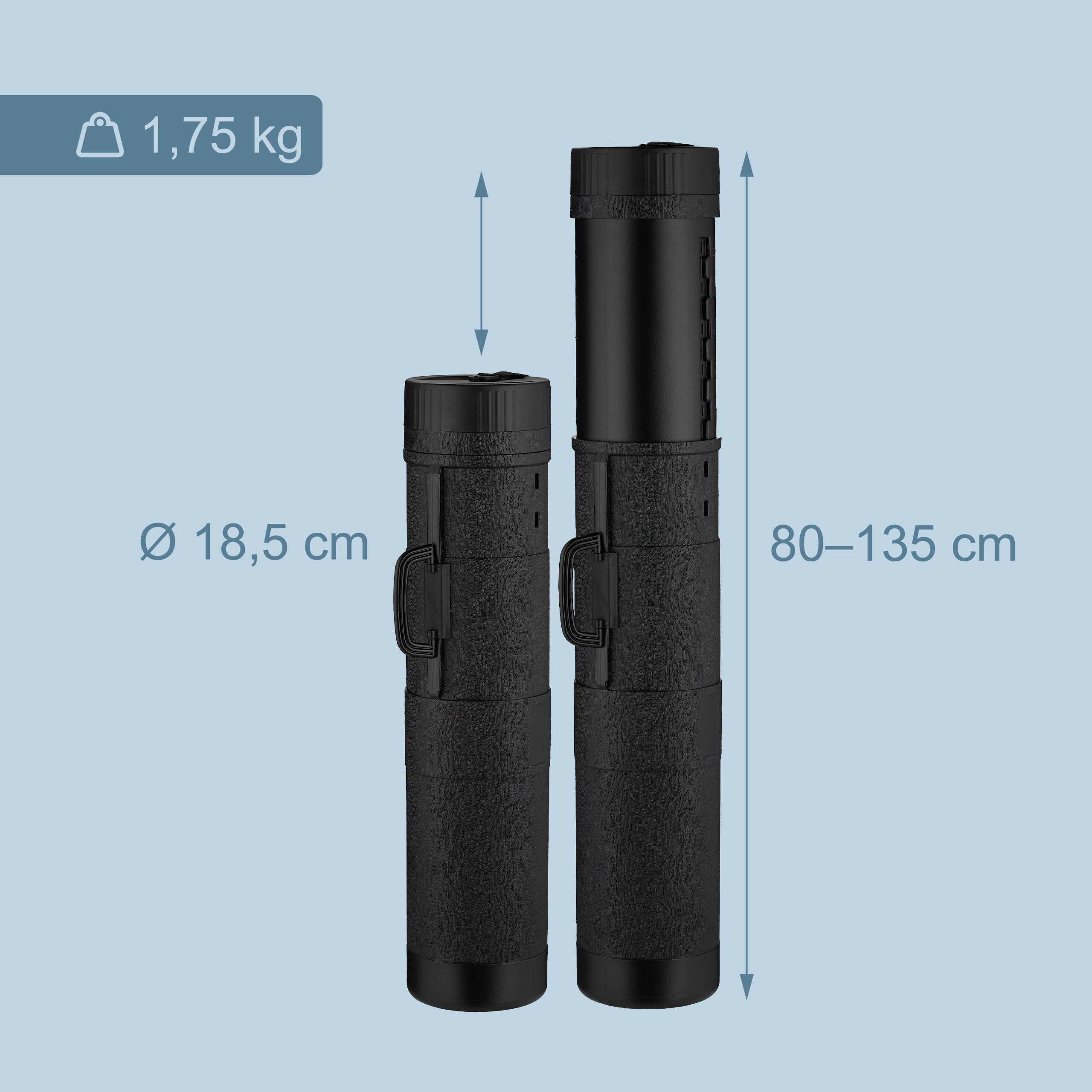 relaxdays Köchertasche Ausziehbare Posterrolle mit Griff, XL günstig online kaufen