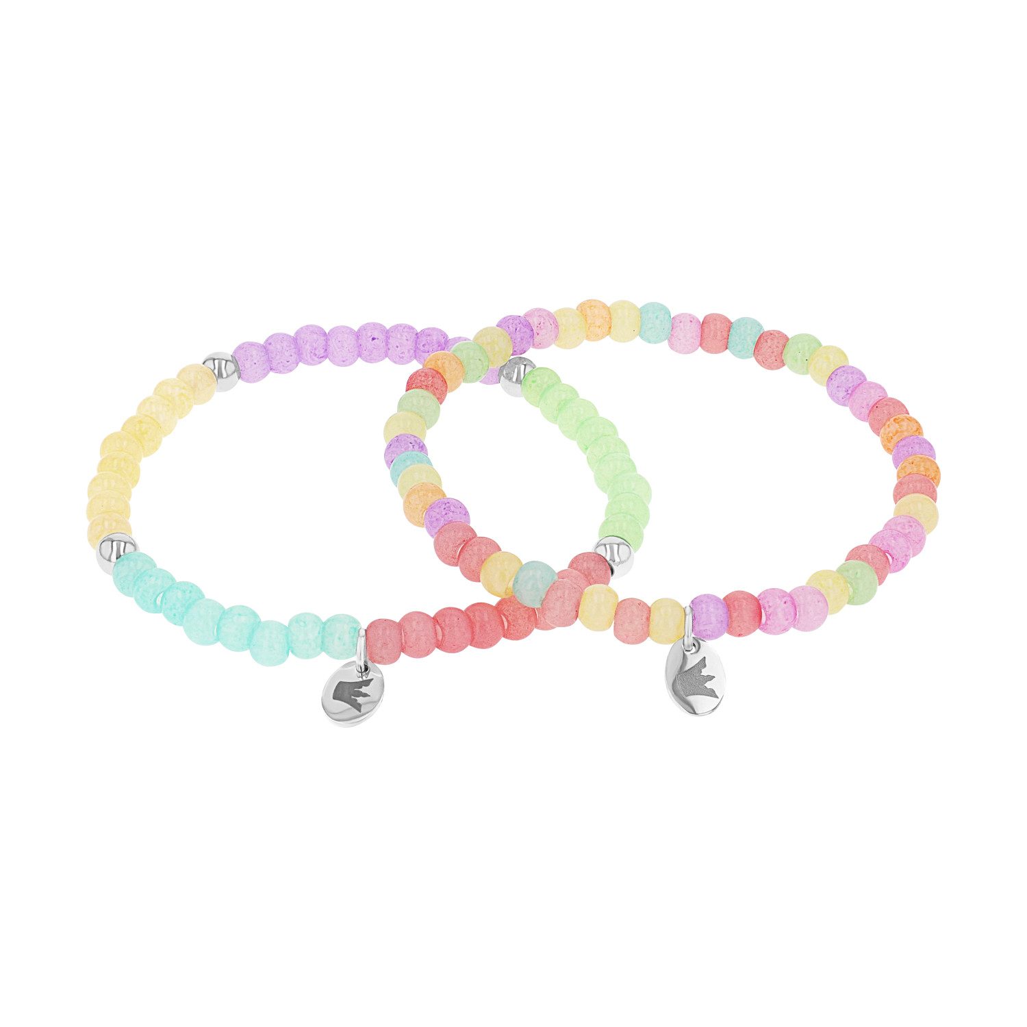 Prinzessin Lillifee Armband Set bunt in Regenbogenfarben, 2039906 (Set, 2-tlg., inkl. Schmuckbox)