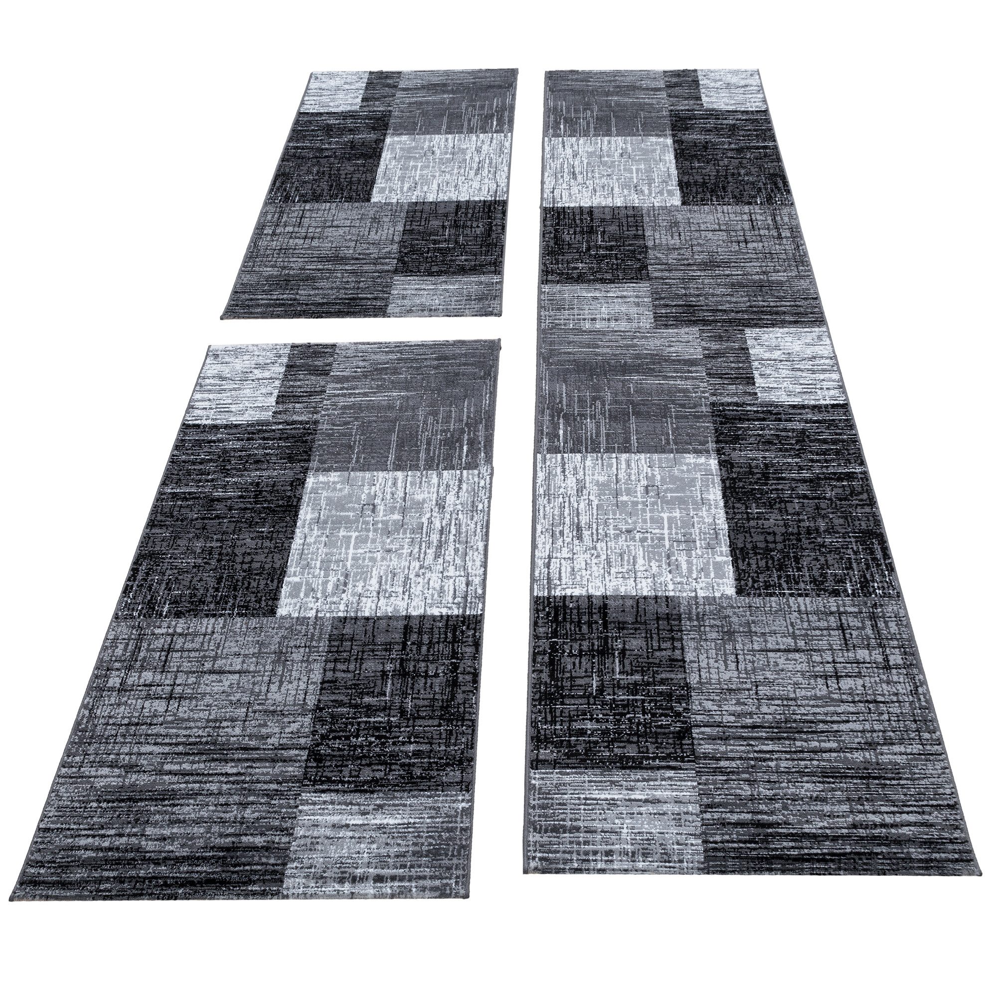 SIMPEX24 Kurzflor-Bettumrandung Abstrakt Kariert Design, Höhe günstig online kaufen