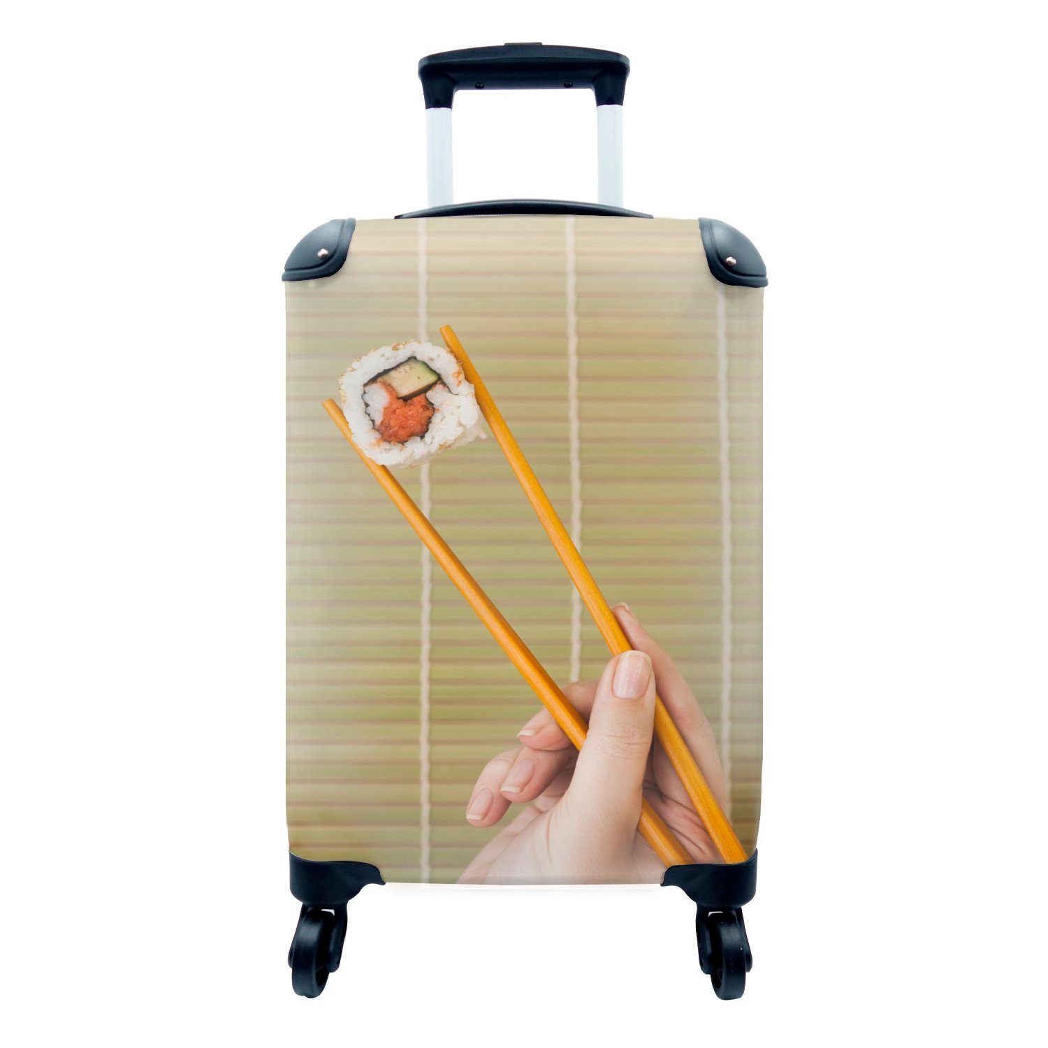 Stäbchen, Reisekoffer Rollen, mit Sushi Handgepäck Trolley, rollen, für MuchoWow Ferien, 4 zwischen Handgepäckkoffer Reisetasche