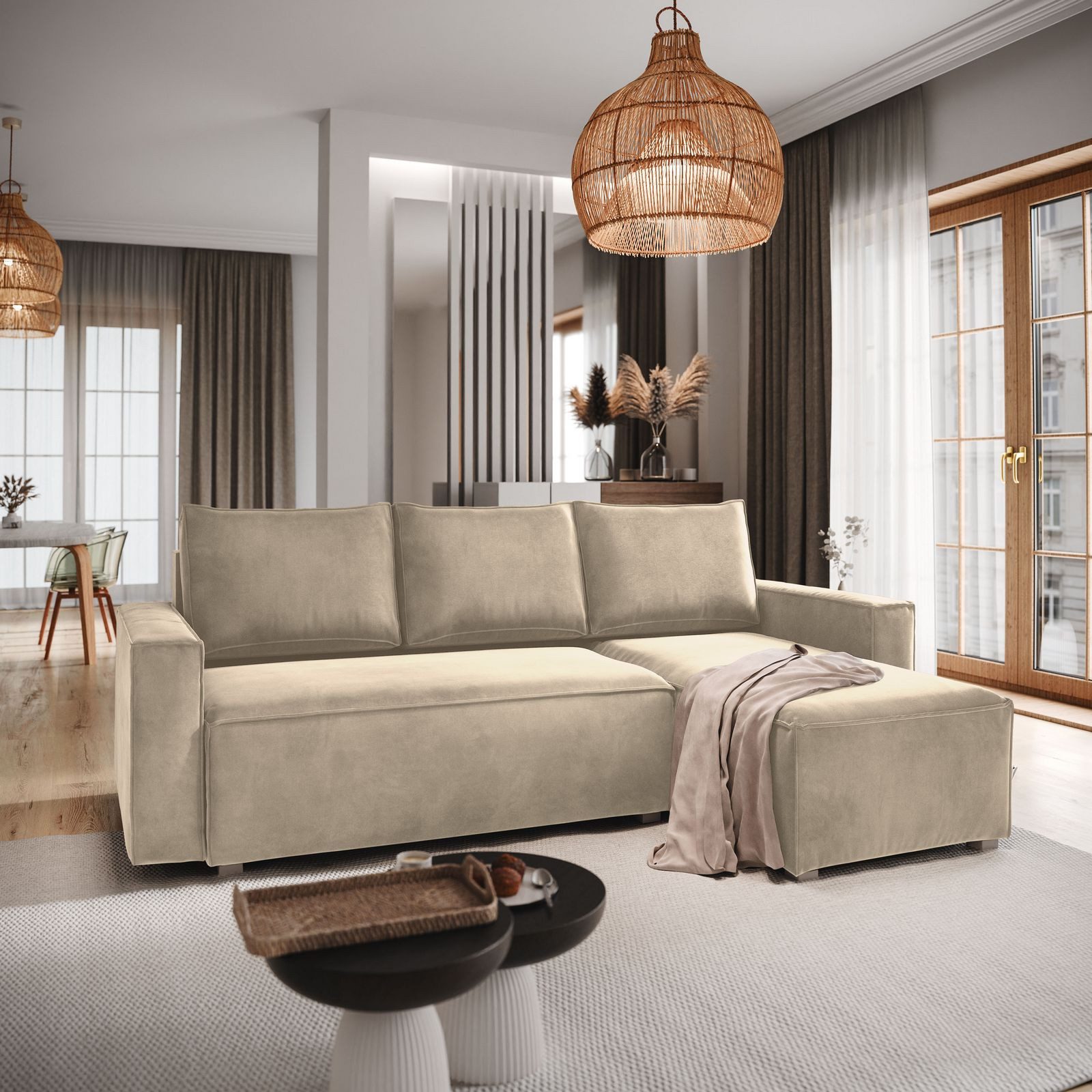 Masseno Ecksofa SILES mit Schlaffunktion L-Form, günstig online kaufen