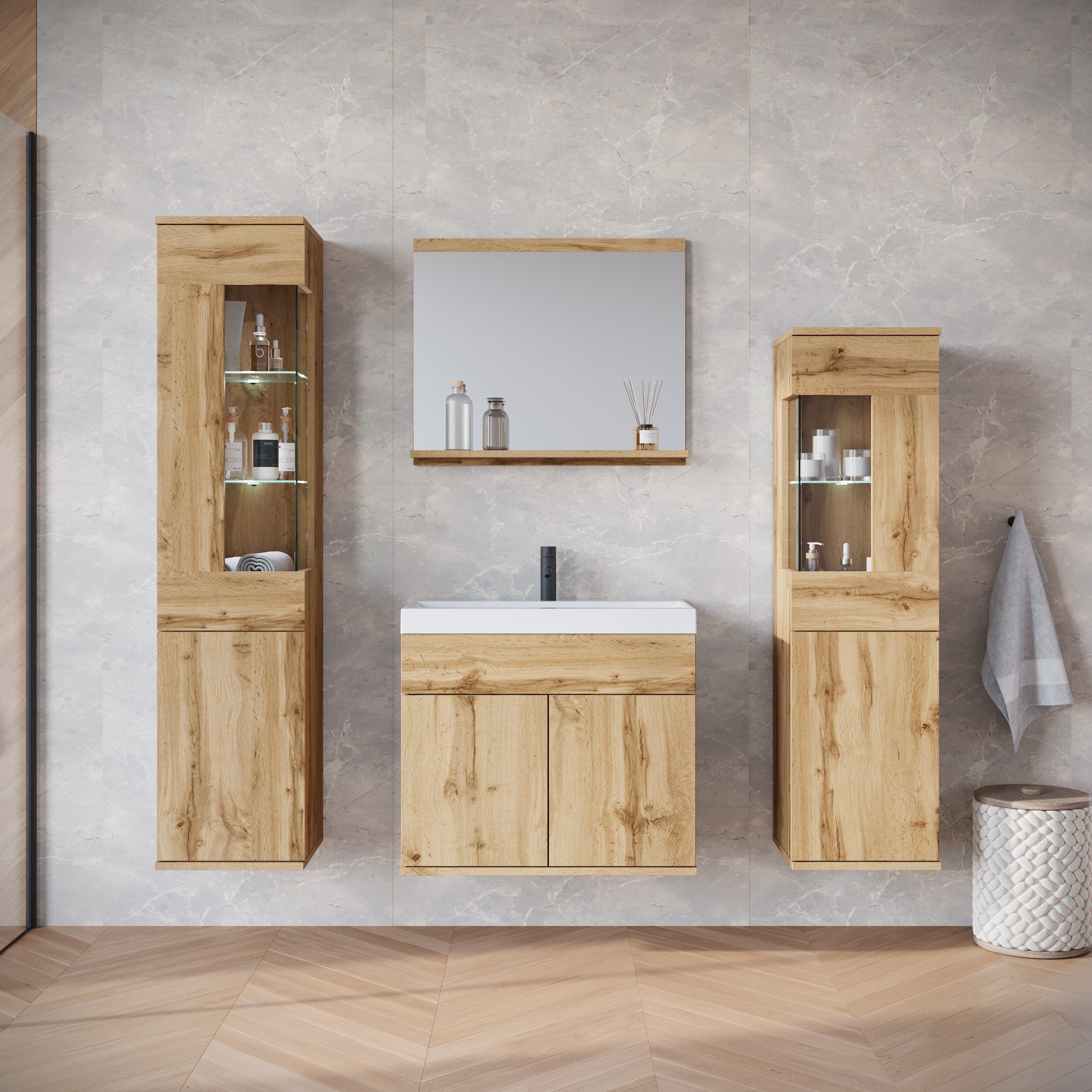 INOSIGN Badmöbel-Set Kenia, (Set, 5-St), Modernes Badmöbel-Set mit viel Sta günstig online kaufen