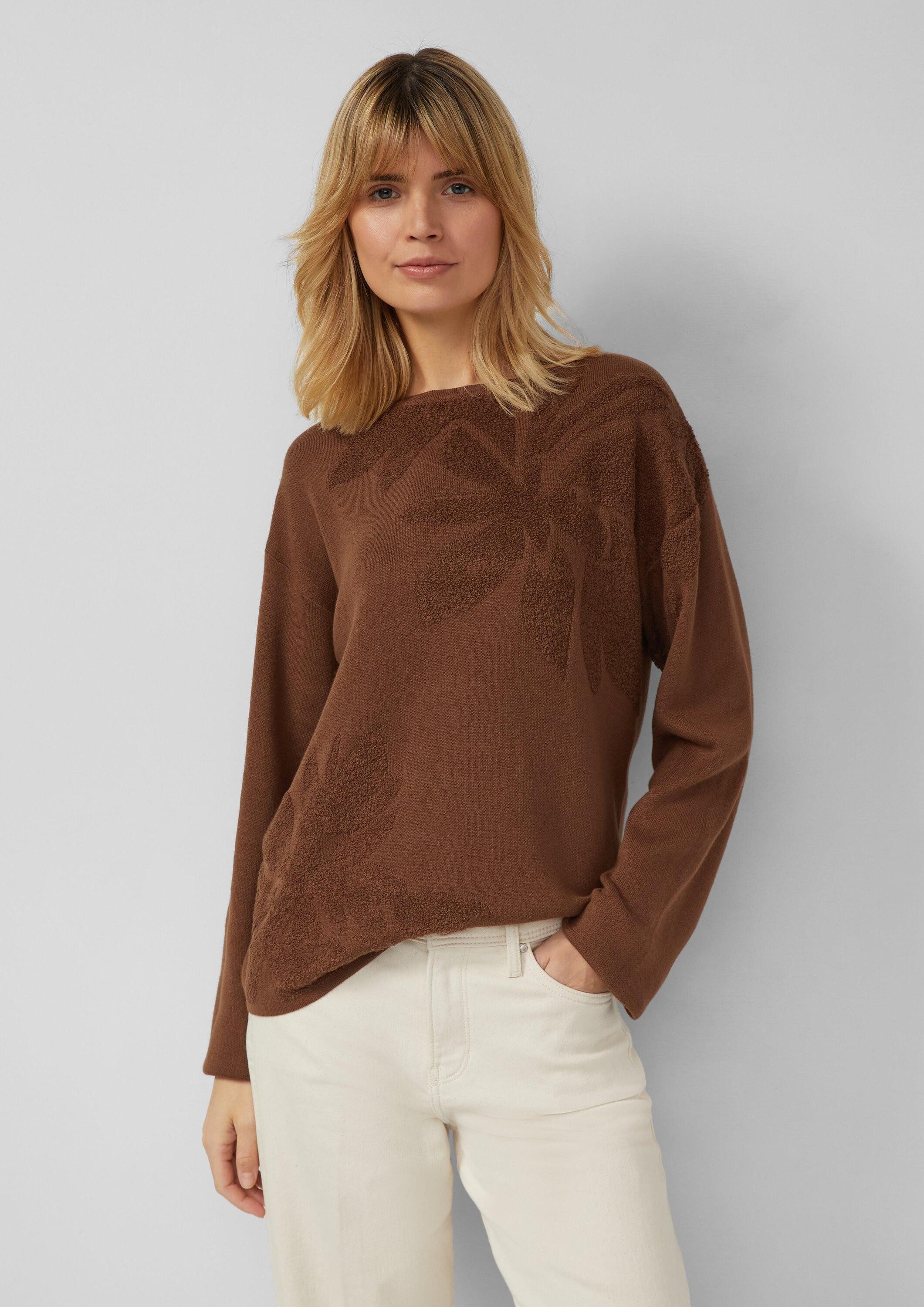 s.Oliver Longpullover Strickpullover Pullover mit dekorativem Strickmuster