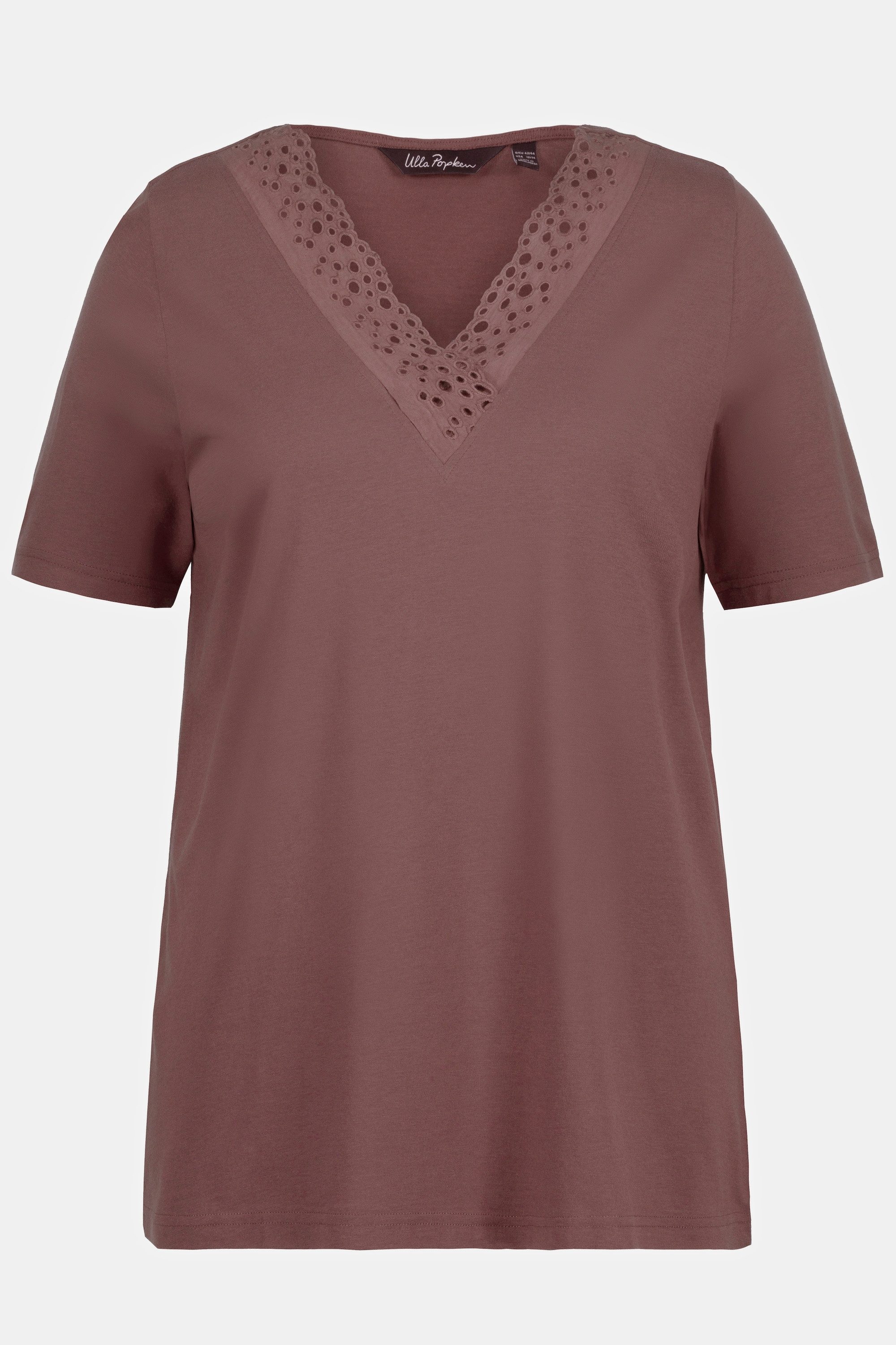 Ulla Popken Pyjama Pyjama Lochstickerei Halbarm Modalmix – Bild 4 von 5