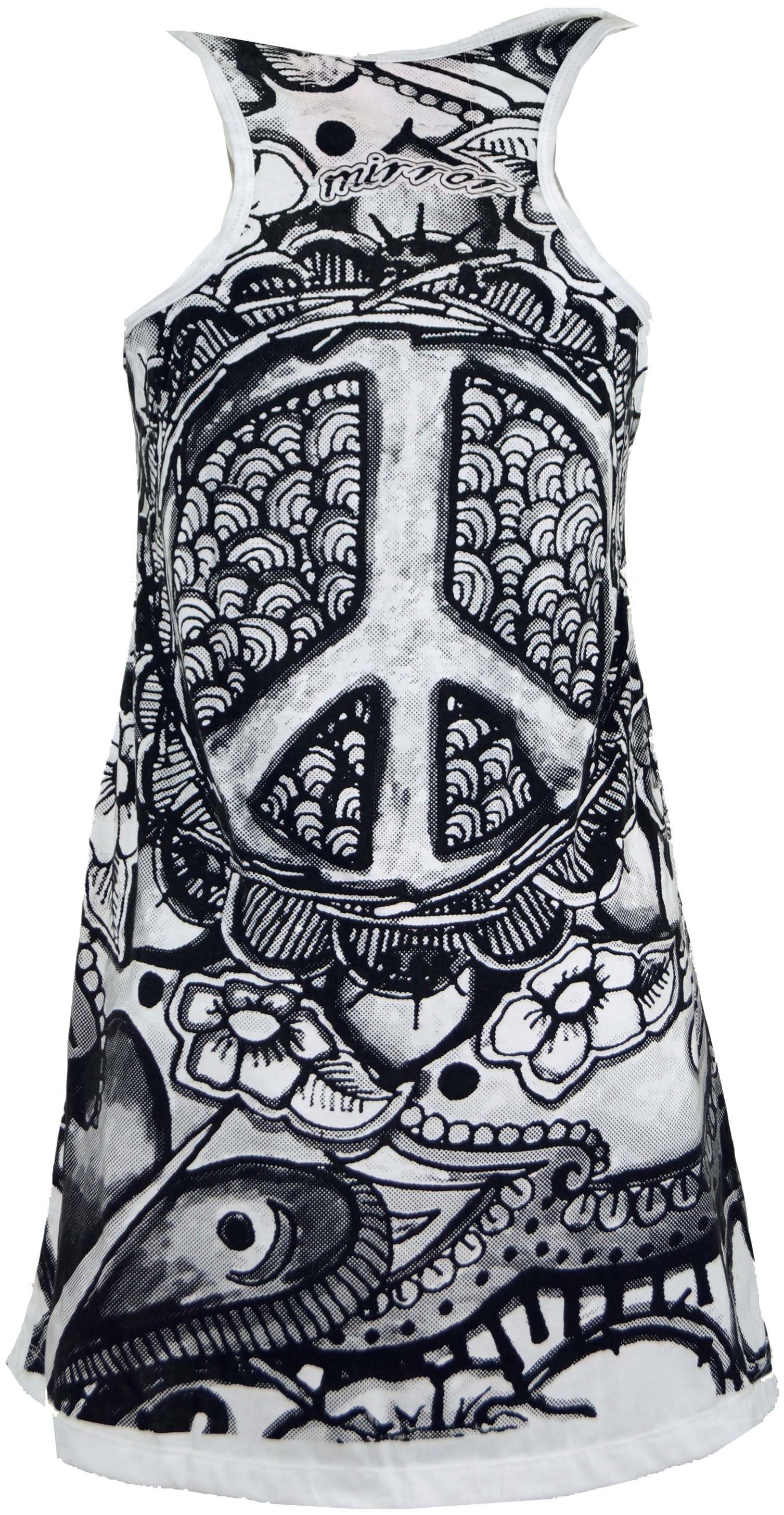 Guru-Shop T-Shirt Mirror Tank Top, Longshirt, Minikleid - Peace.. Goa Style günstig online kaufen