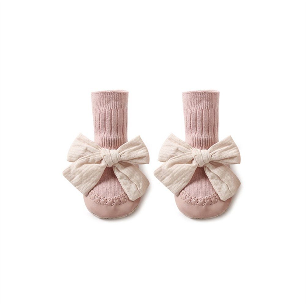 BBSCE Kinder Kleinkind Baby Anti-Rutsch-Socke Schuhe Babybodenschuhe Babystiefel Rosa