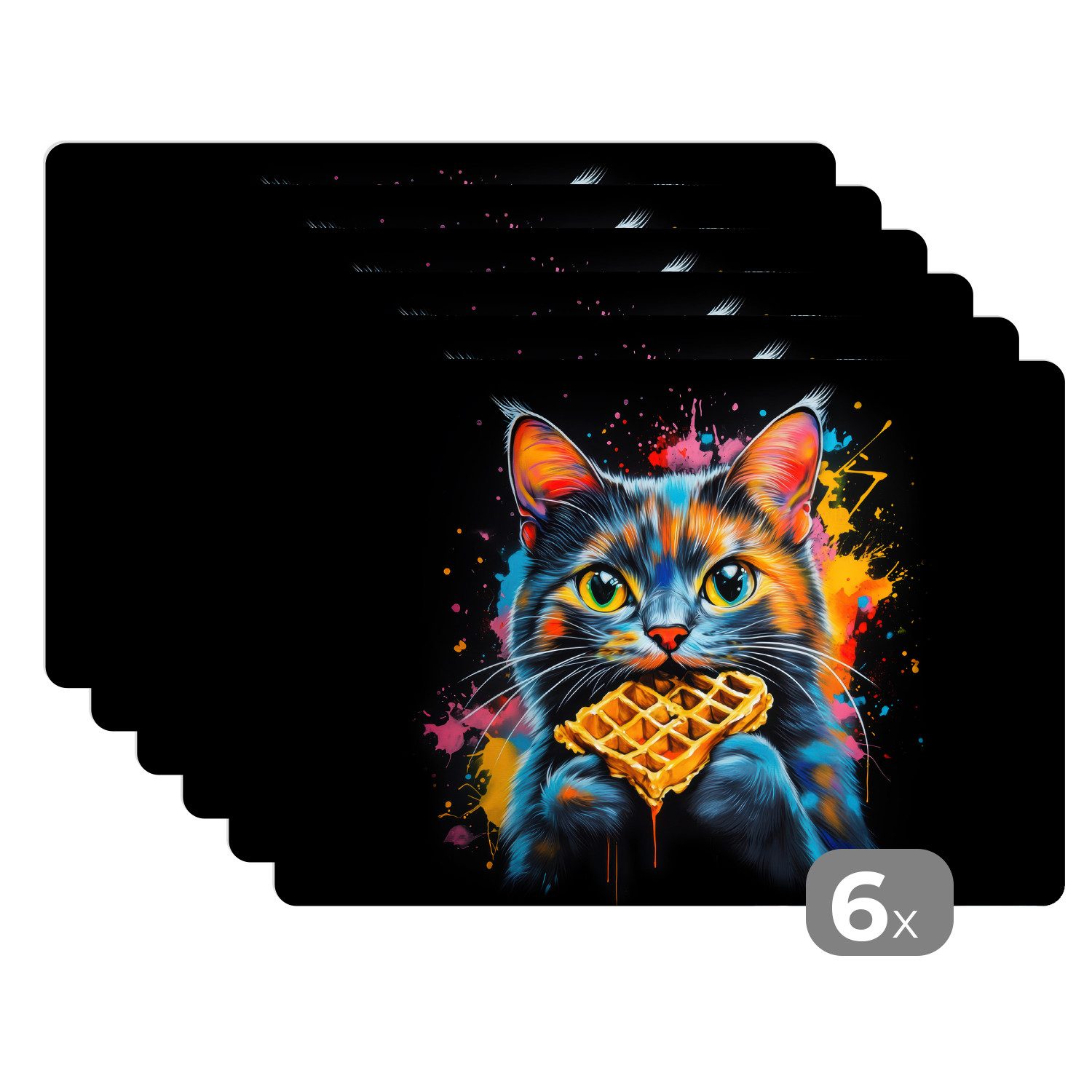 MuchoWow Platzset Katze - Graffiti - günstig online kaufen