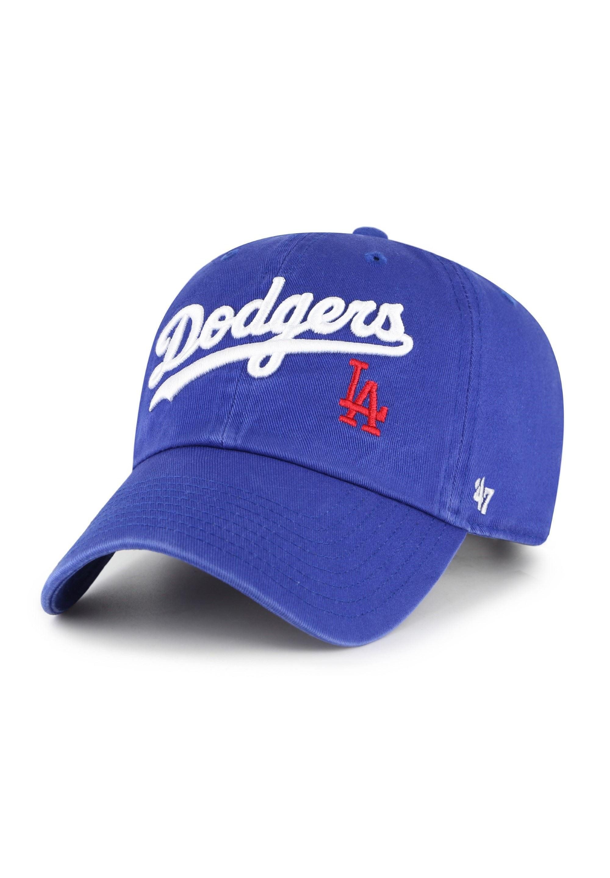 Baseball Cap Los Angeles Dodgers MLB Script Clean Up Blau Verstellbare Cap '47