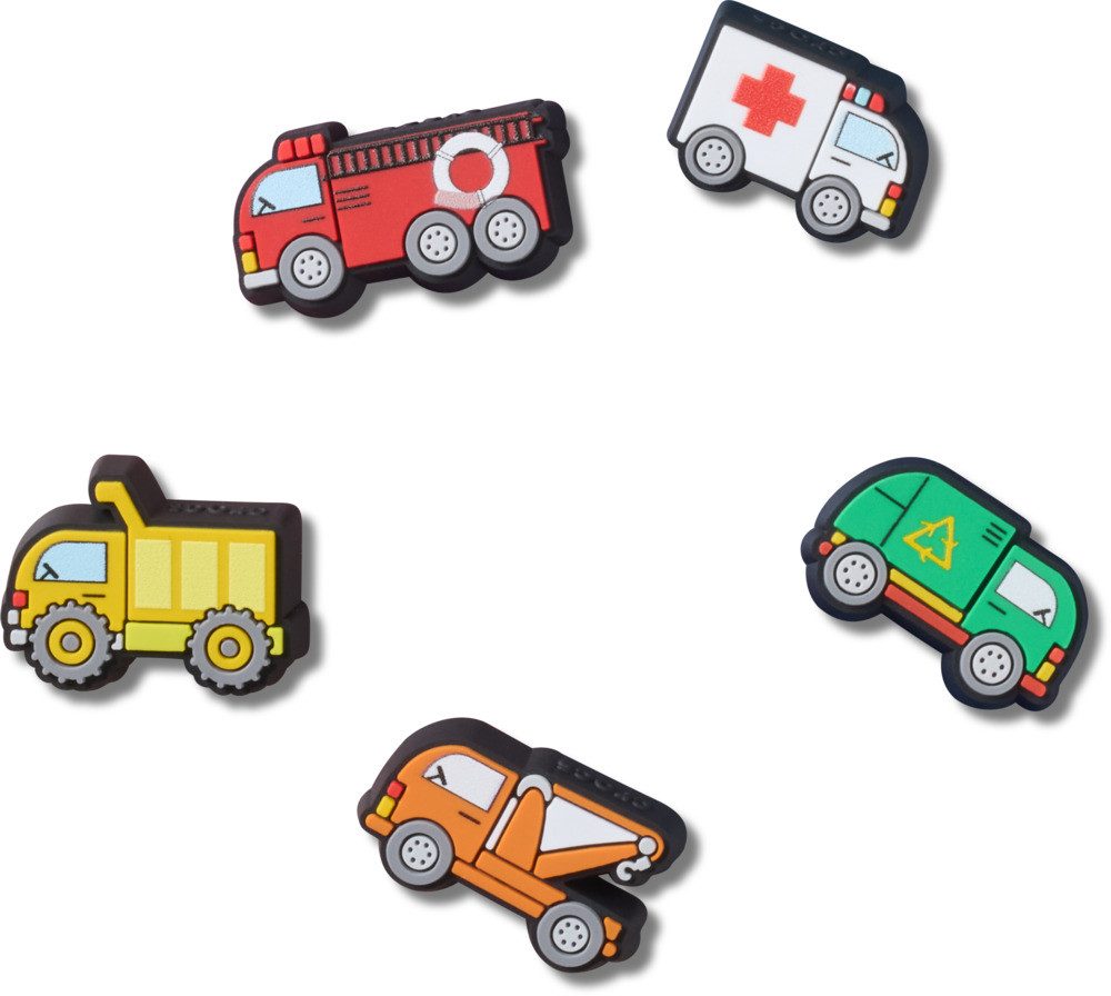 Crocs Schuhanstecker Jibbitz™ Tiny Work Trucks (Set, 5-tlg., Kein Spielzeug. Nicht für Kinder unter 3 Jahren geeignet), Schuh Anstecker