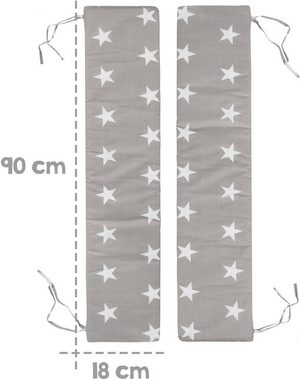 roba® Kindersitzgruppe Picknick for 4 Outdoor +, Grau, (Set), mit Lehne; inklusive Sitzauflagen Â»Little StarsÂ«