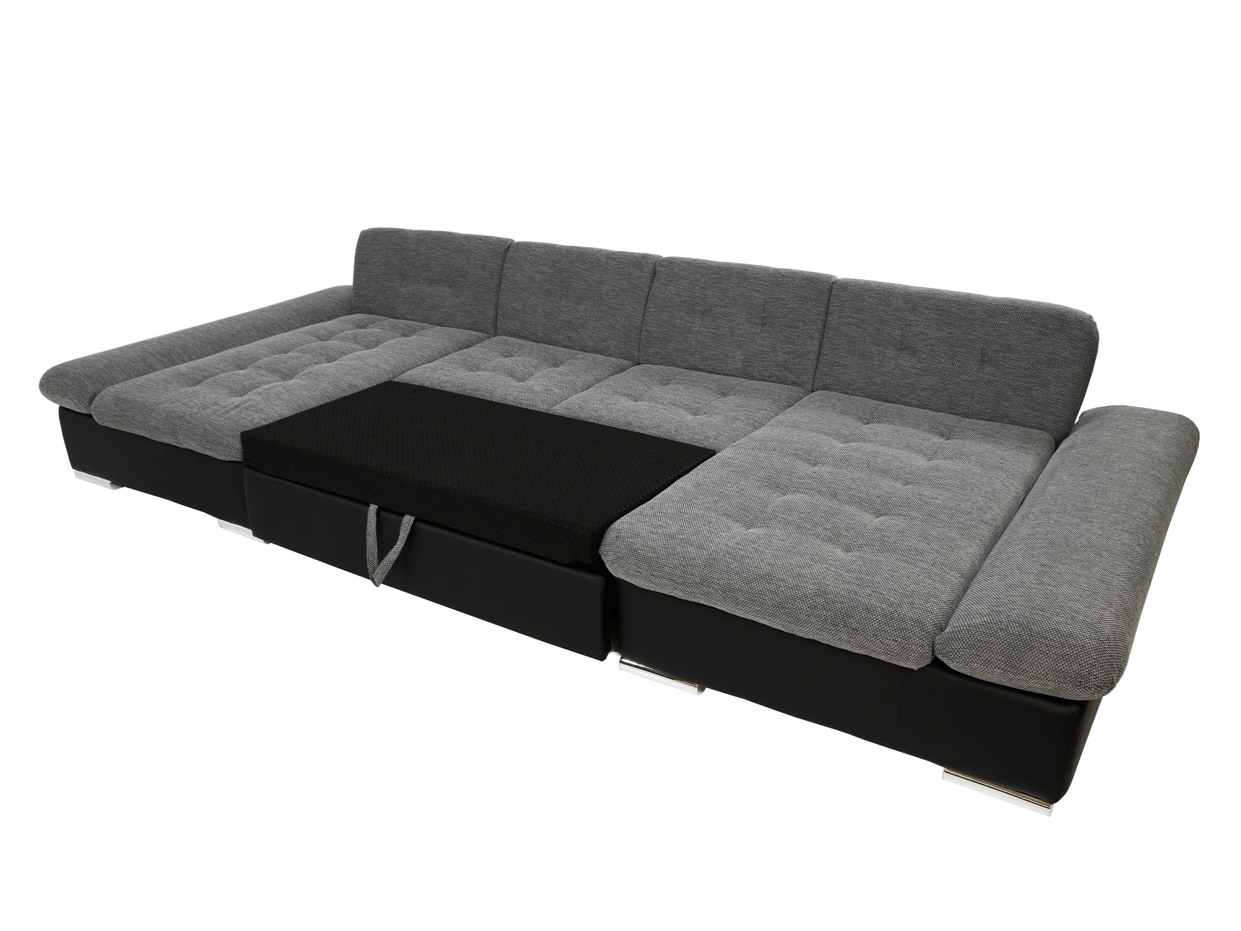 MIRJAN24 Wohnlandschaft Alia Premium, mit zwei Bettkästen und Schlaffunktion, mit Regulierbare Armlehnen, U-Form