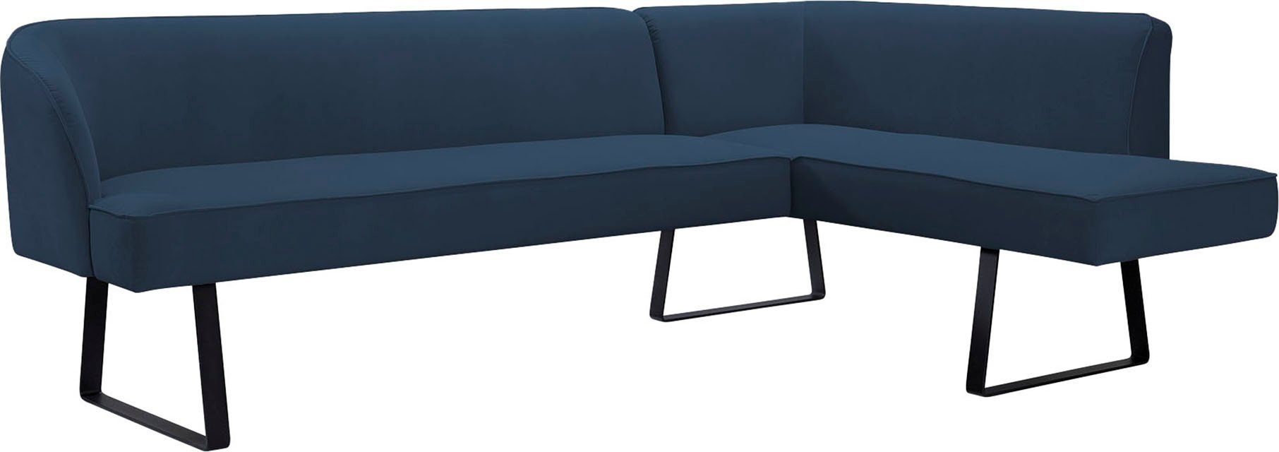 exxpo - sofa fashion Eckbank Americano, mit Keder und Metallfüßen, Bezug in verschiedenen Qualitäten