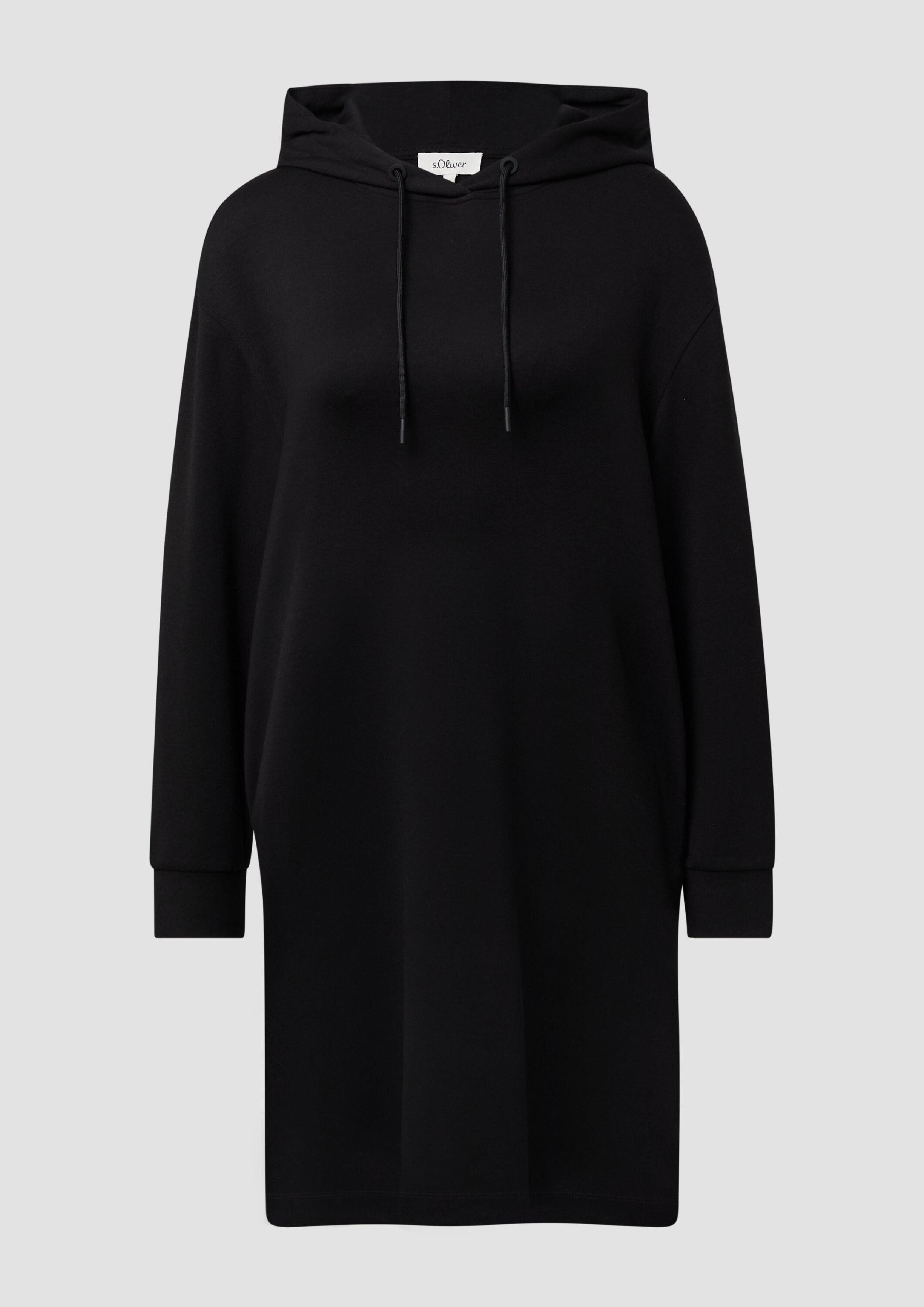 s.Oliver Midikleid Kleid Scuba-Kleid mit Eingrifftaschen und Kapuze