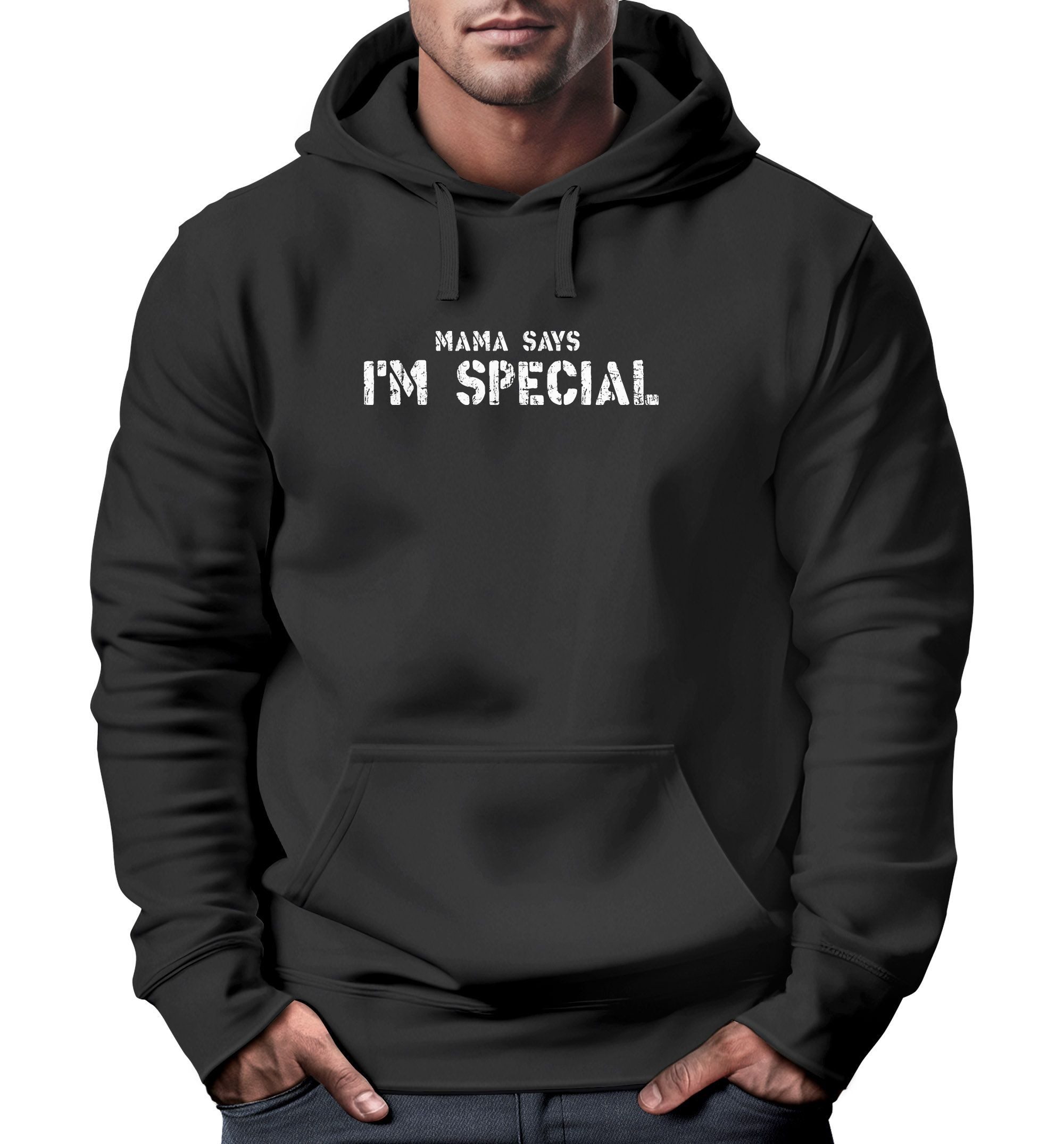 Neverless Hoodie Hoodie Herren Shirt Spruch lustig Mama Says I Am Special Ironie