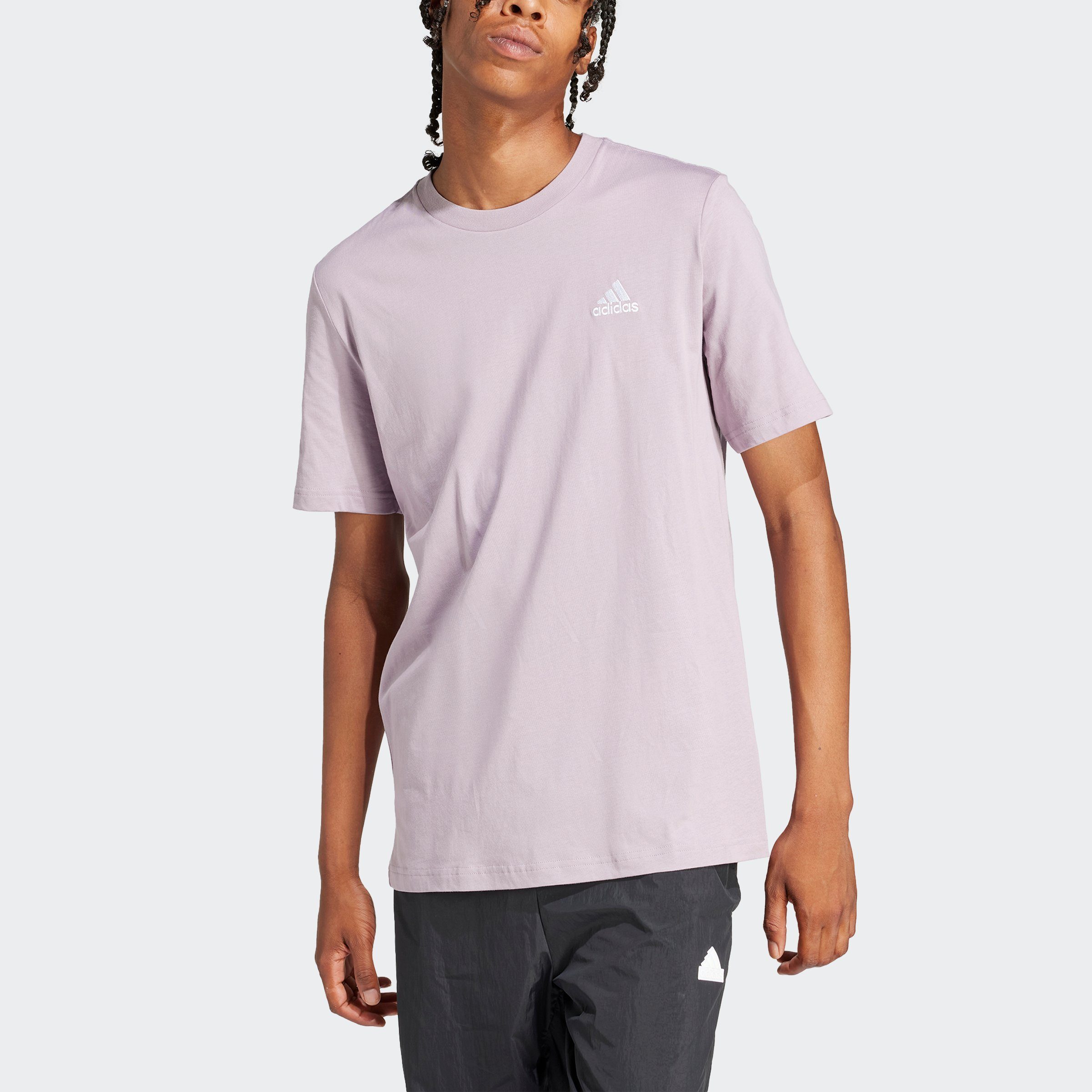 SINGLE ESSENTIALS Sportswear PRLOFI adidas LOGO SMALL EMBROIDERED JERSEY T-Shirt