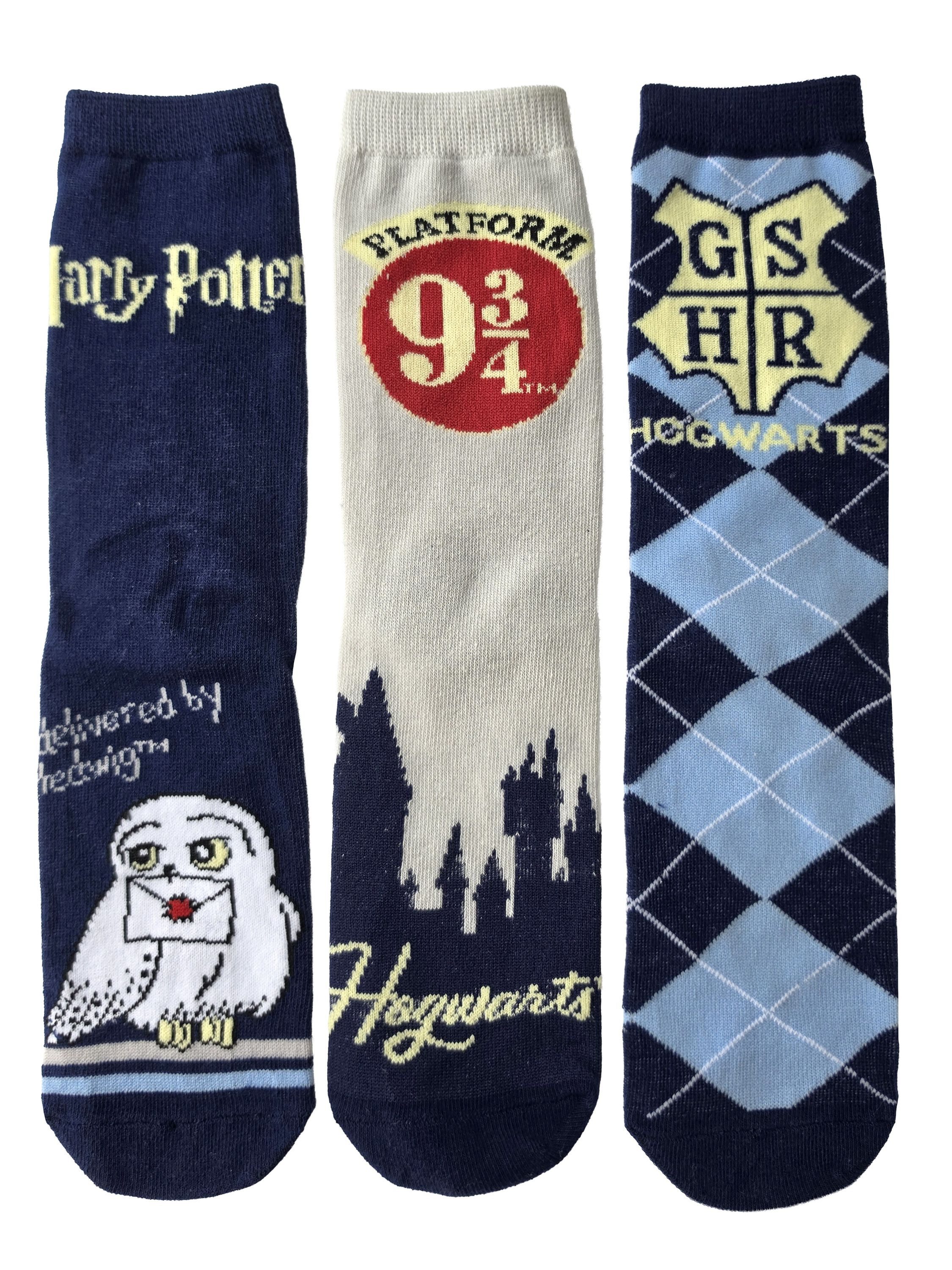 United Labels® Socken Harry Potter Socken Hedwig Gleis 9 3/4 Strümpfe (3er Pack) Originallizenz – Bild 2 von 5