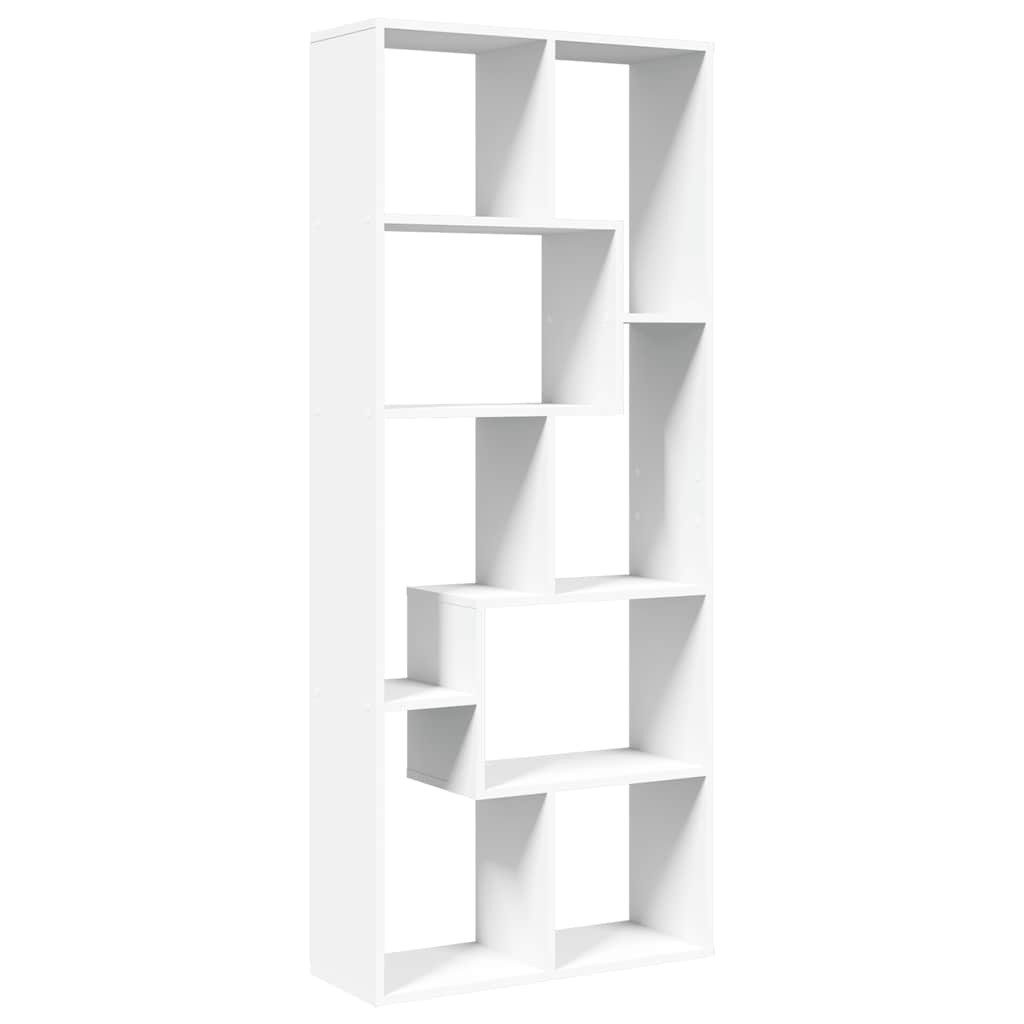 vidaXL Bücherregal Raumteiler-Bücherregal Weiß 67x25x161,5 cm Holzwerkstoff, 1-tlg.