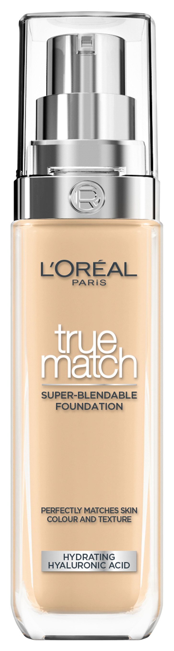 L'ORÉAL PARIS Foundation TRUE MATCH FOUNDATION, lässt sich mühelos verblenden, ohne sichtbare Ränder zu hinterlassen