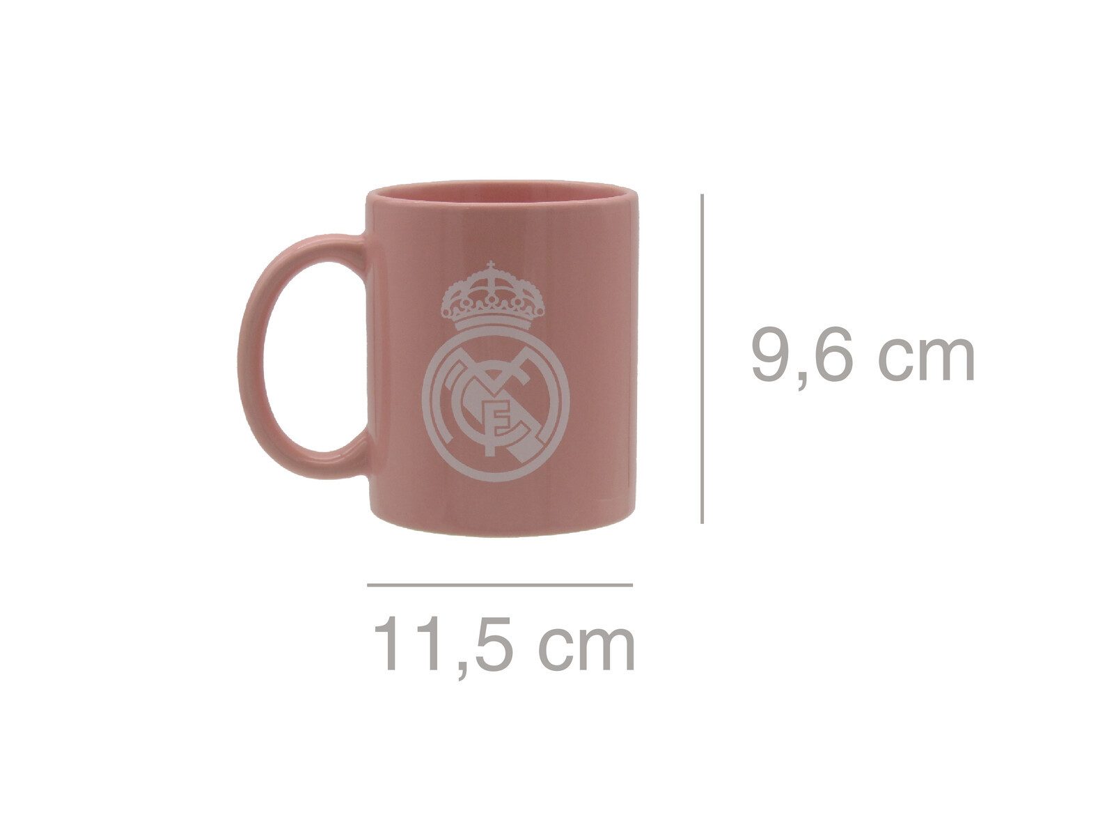 Real Madrid Trinkflasche Real Madrid Keramiktasse Rosa Wappen Box