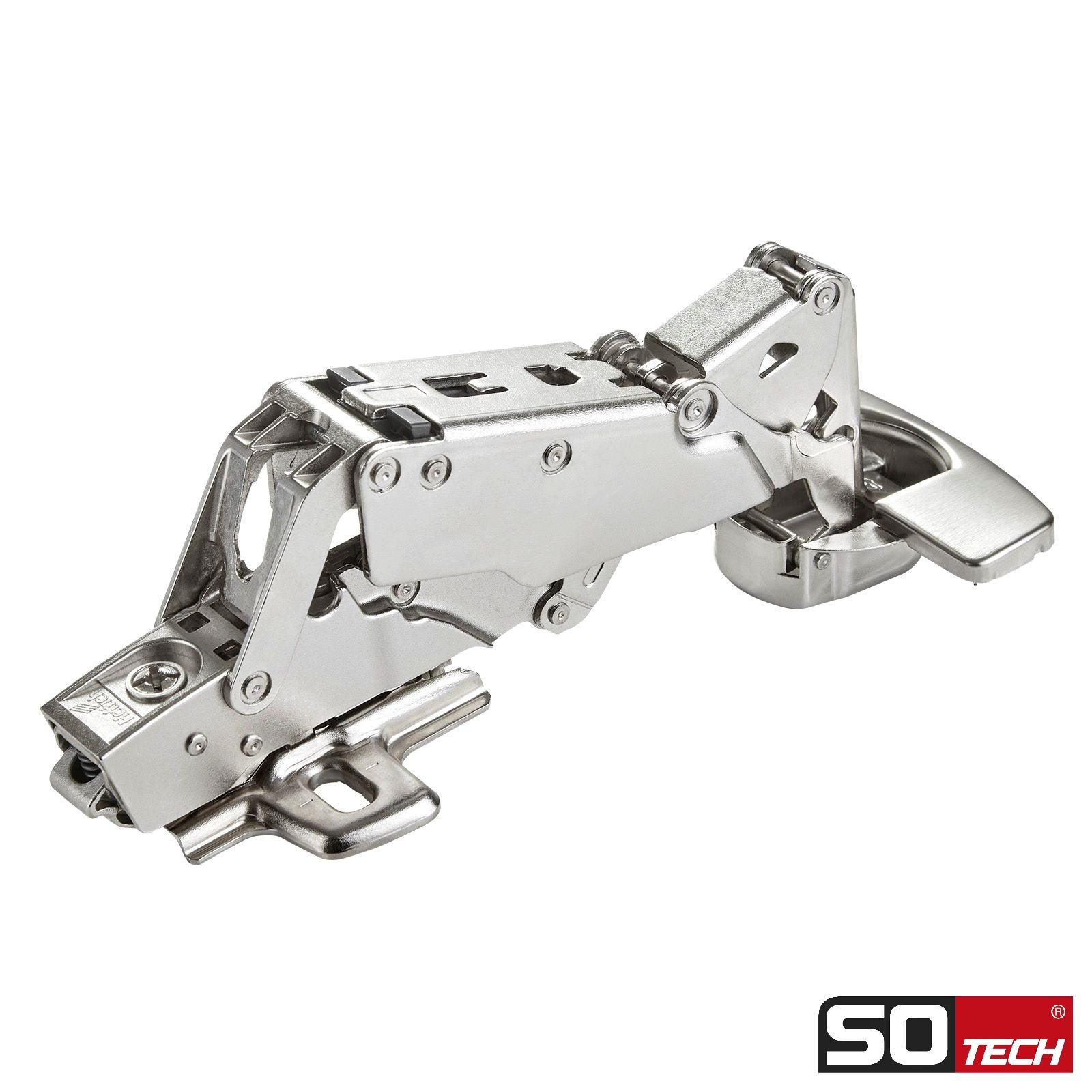 SO-TECH® Türbeschlag Weitwinkelscharnier 165° Sensys 8657i, Softclose (1 St), Eckanschlag + Montageplatte Höhe 1,5 mm + Abdeckung