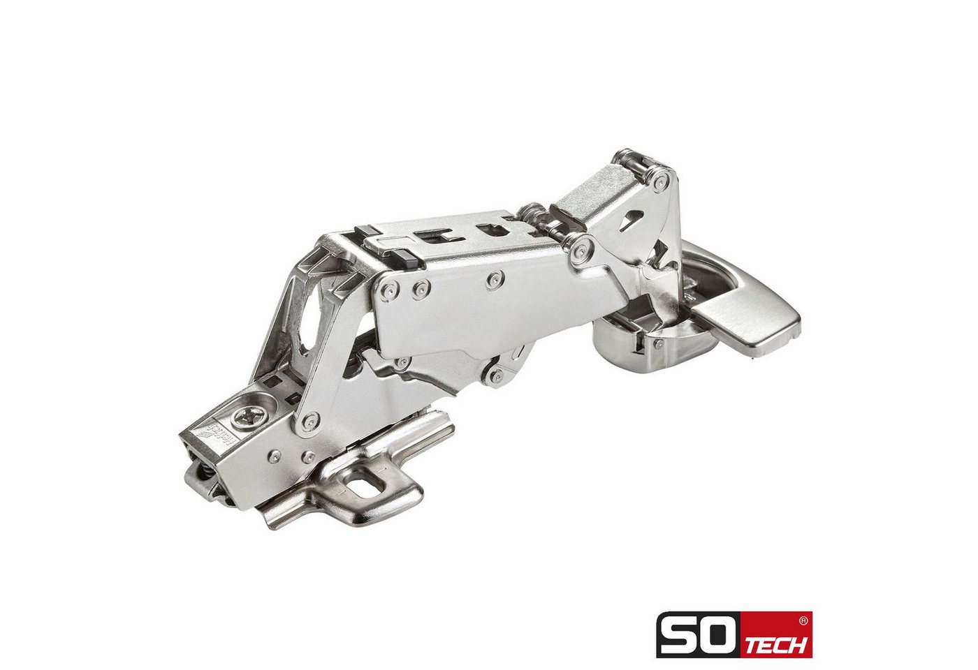 Thumbnail - SO-TECH® Türbeschlag Weitwinkelscharnier 165° Sensys 8657i, Softclose (1 St), Eckanschlag + Montageplatte Höhe 1,5 mm + ...
