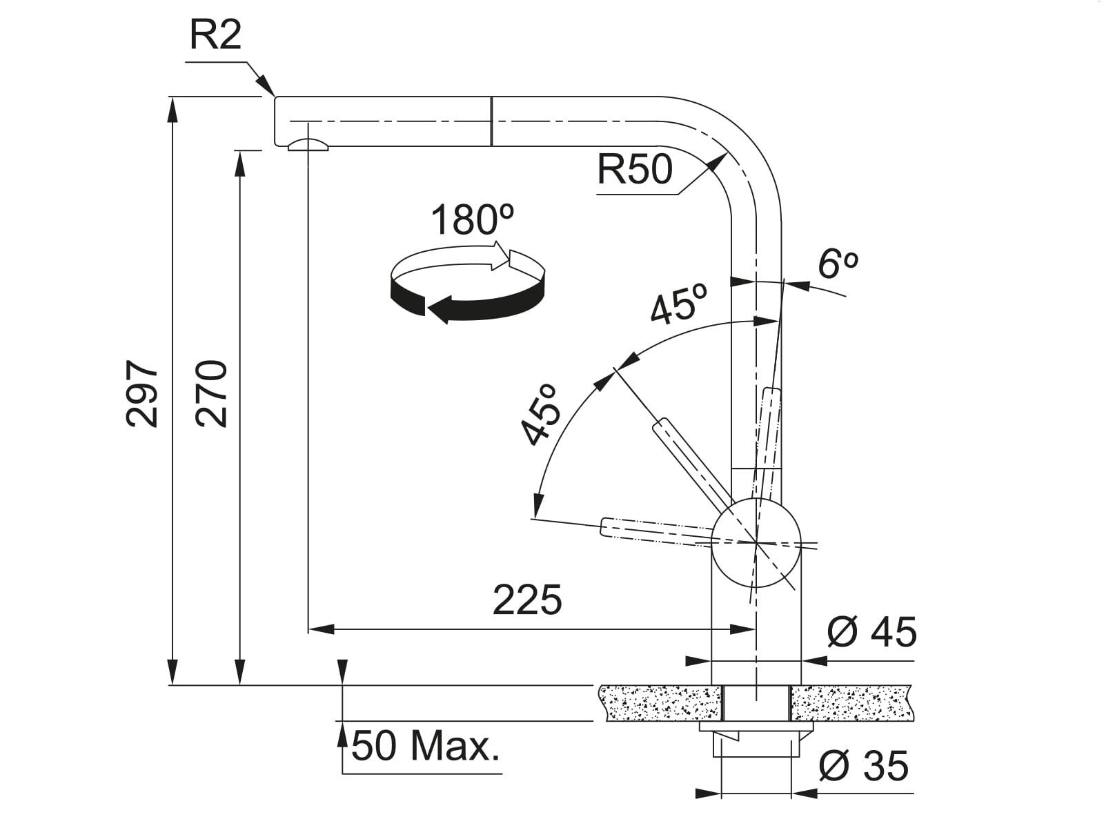 FRANKE Küchenarmatur (1-St) 115.0521.438