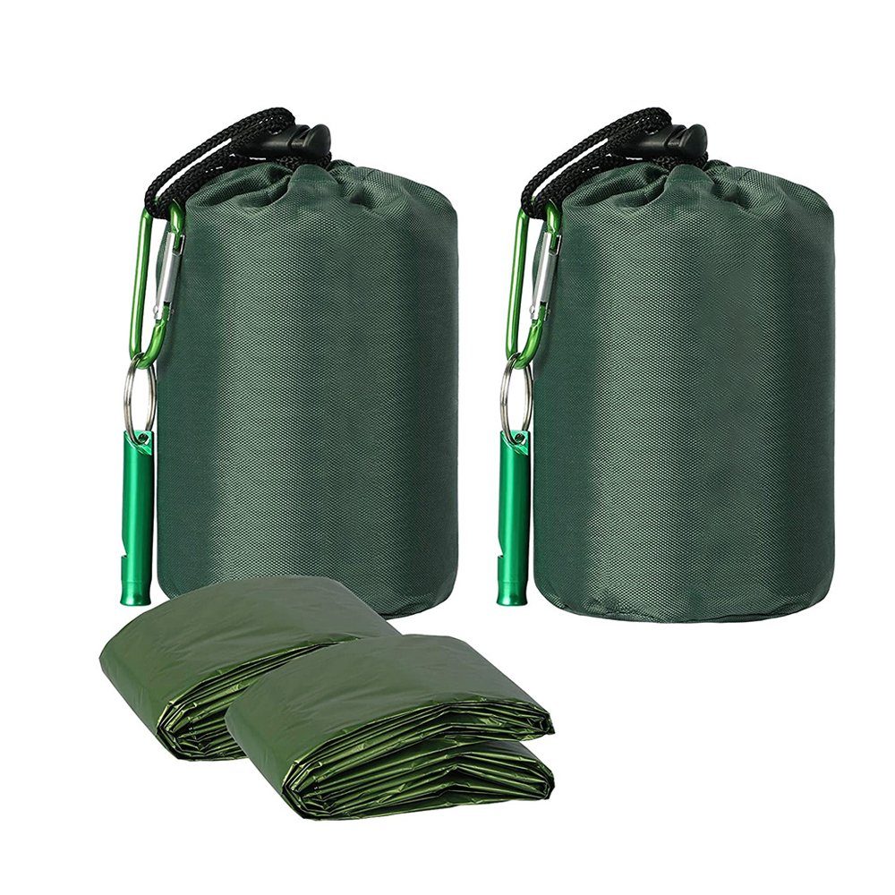 2x Notfallzelt,Biwaksack Survival Schlafsack Warm Outdoor Tube Zelt Wasserdicht 