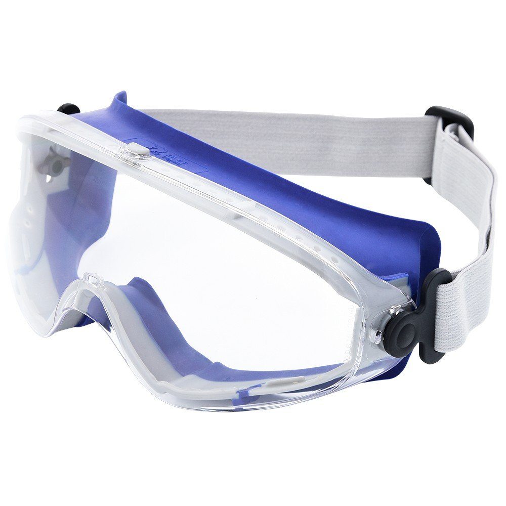 PRO FIT by Fitzner Arbeitsschutzbrille Gummiband, Monza Vollsichtbrille (1, mit breitem Stück)
