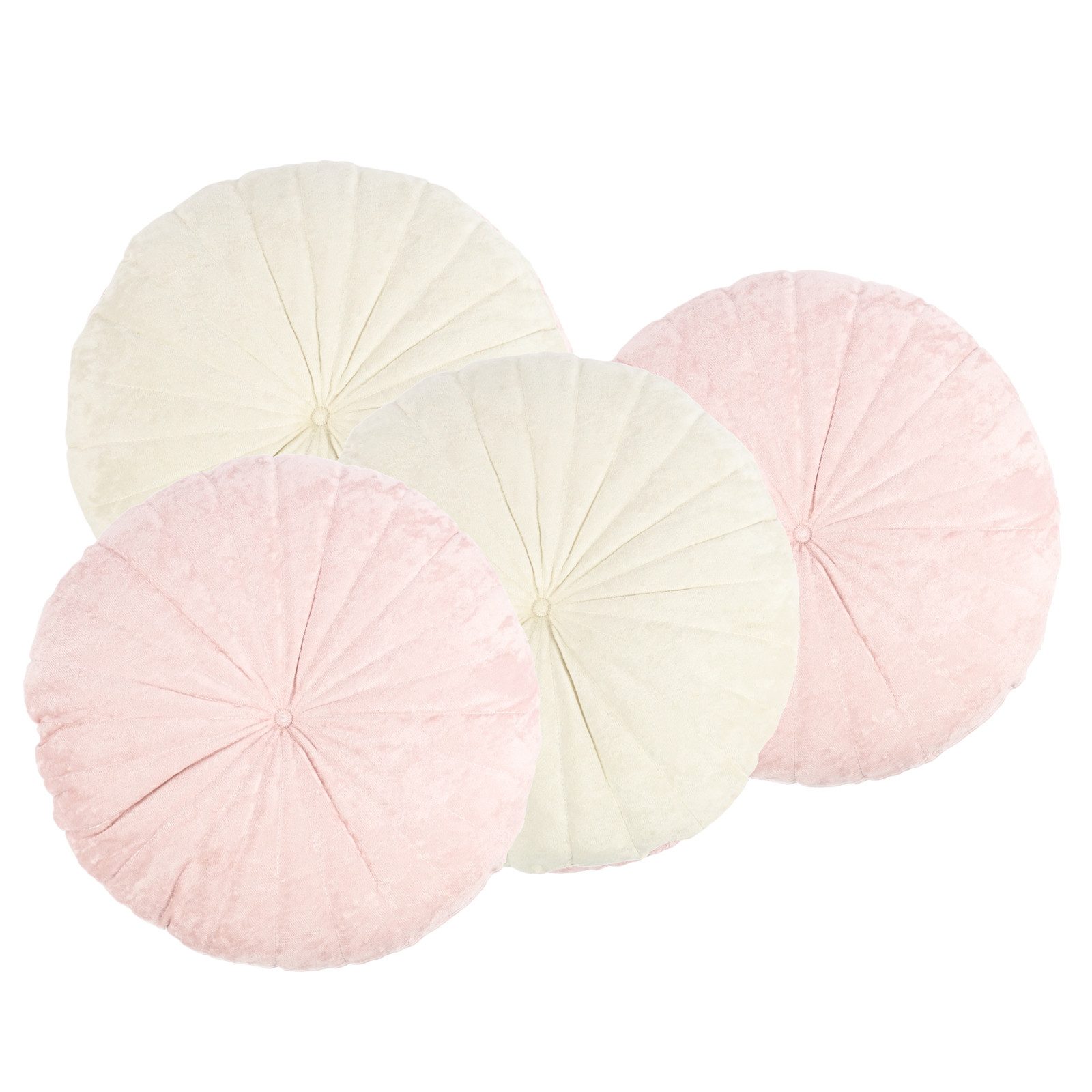 HTI-Living Декоративные подушки Декоративные подушки 4 Stück Ø 38 cm Creme/Rosa, rundes Подушки Sofakissen