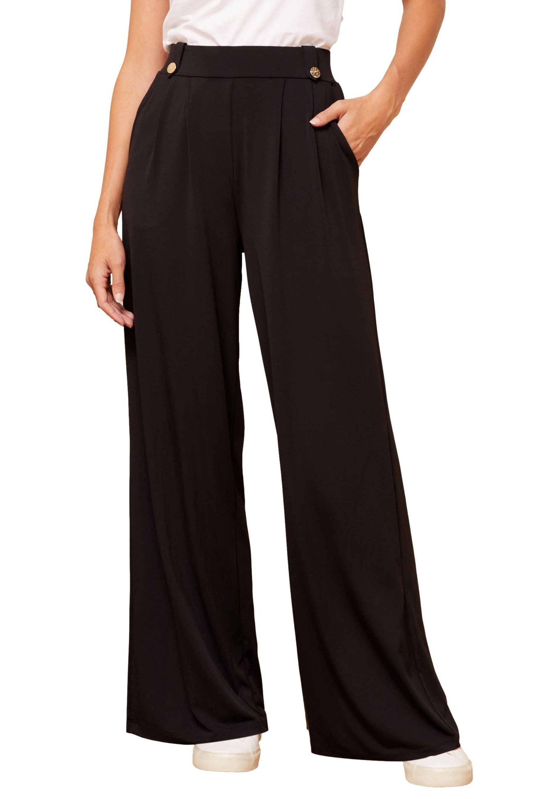 Love & Roses Palazzohose Love & Roses Ponte-Hose mit weitem Bein (1-tlg) günstig online kaufen
