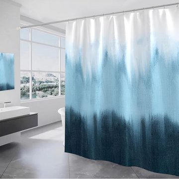 Caterize Duschvorhang Blauer Farbverlauf Duschvorhänge Anti- schimmel und wasserdicht Breite 120 cm (1-tlg)