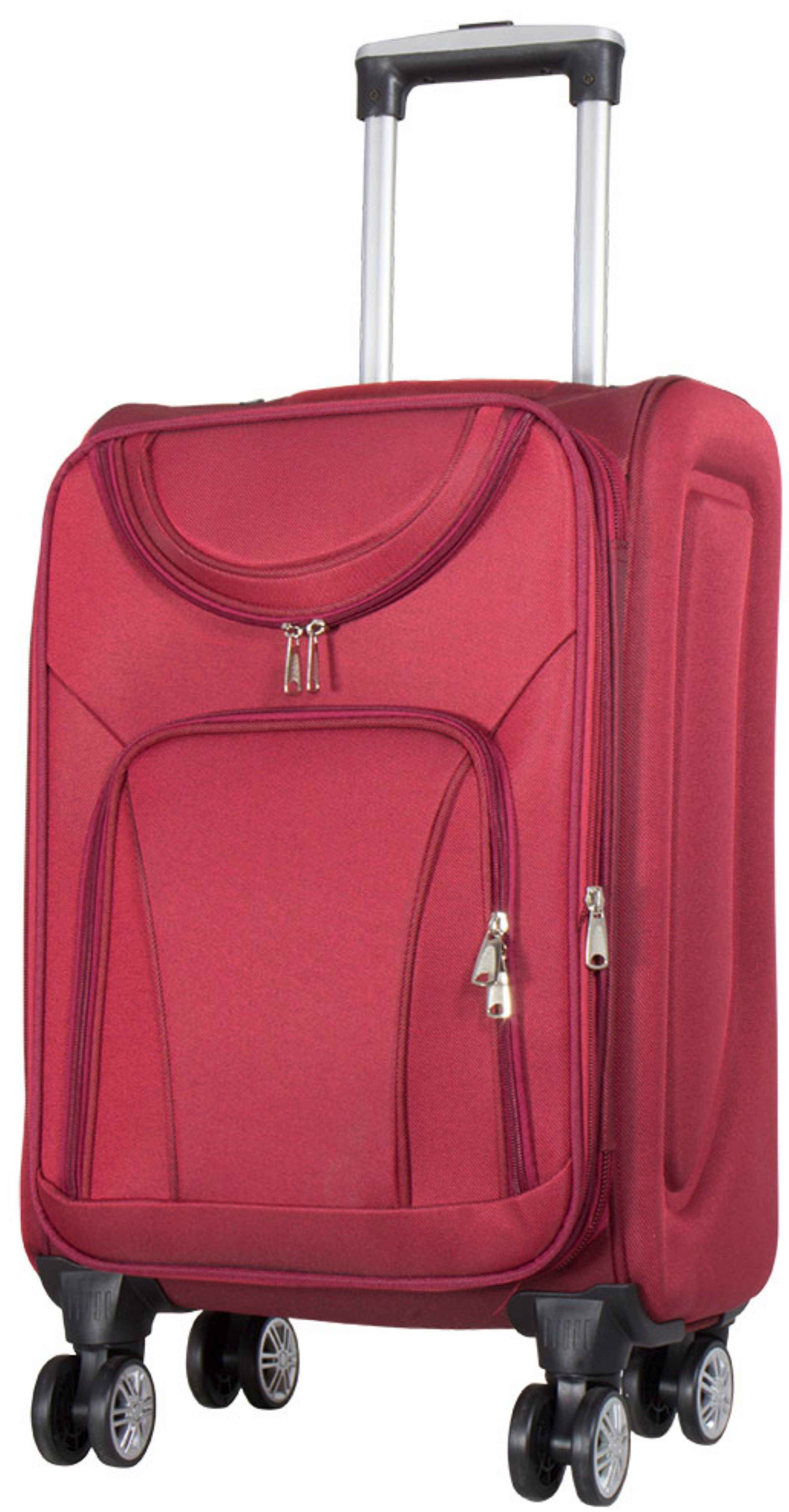 68, - Koffer mit 4 55 rot - Farben MONOPOL® 78, cm Rollen 4 Trolleyset - in Dehnfalte -