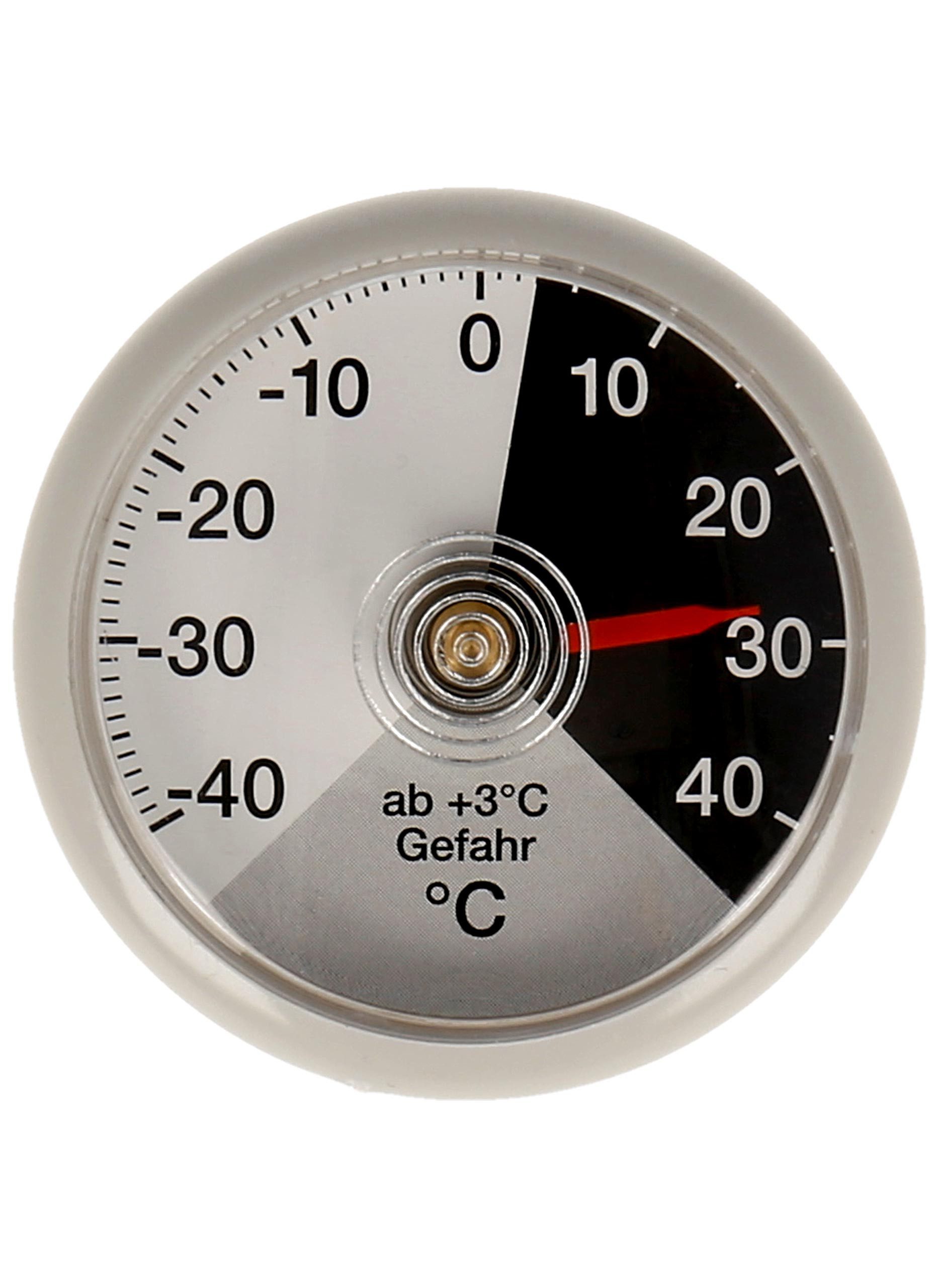 Lantelme Raumthermometer Autothermometer Analog mit Klebepad Auto Innenraum Thermometer, 1-tlg., Temperatur -40 bis +40°C, Auto Innenthermometer Farbe Wählbar, Deutsche Herstellung