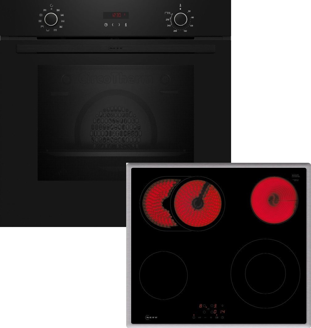 NEFF Backofen-Set B2CCG6AK3, mit nachrüstbar, Autostart, Halogenleuchte