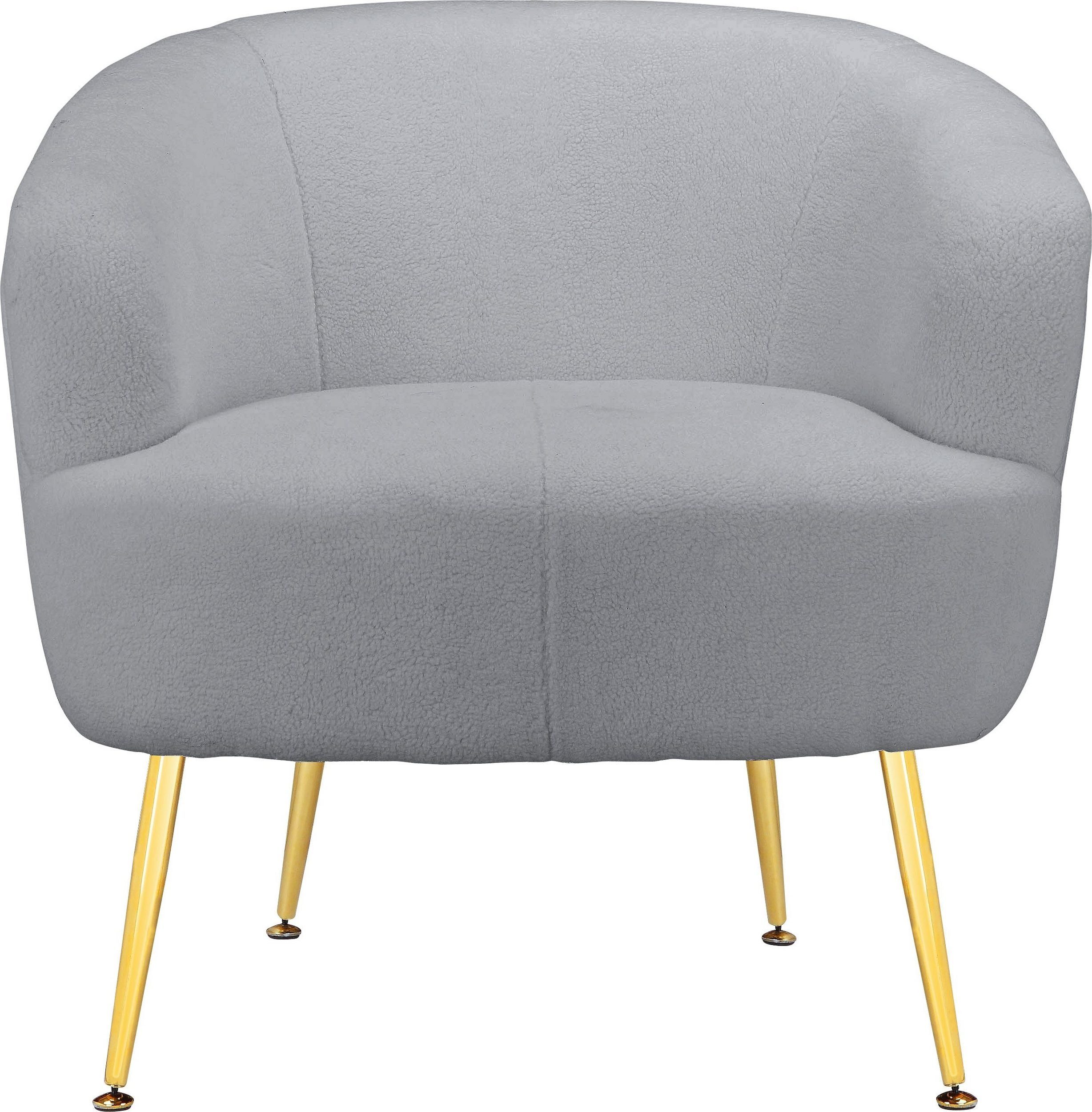 loft24 Loungesessel Scavo, Upholstered color with gold armchair