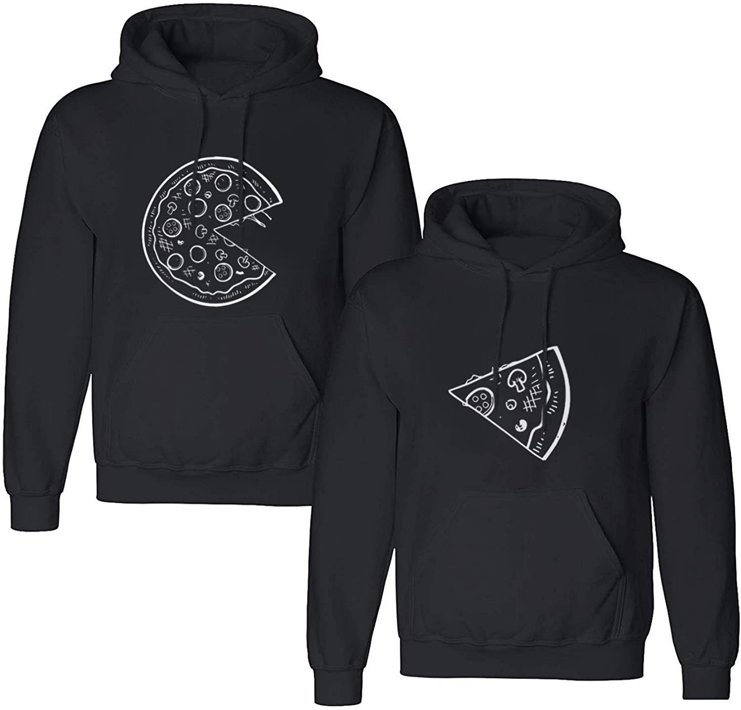 Couples Shop Kapuzenpullover Pizza Partner Look Hoodie Pullover (1-tlg) mit trendigem Fun Print