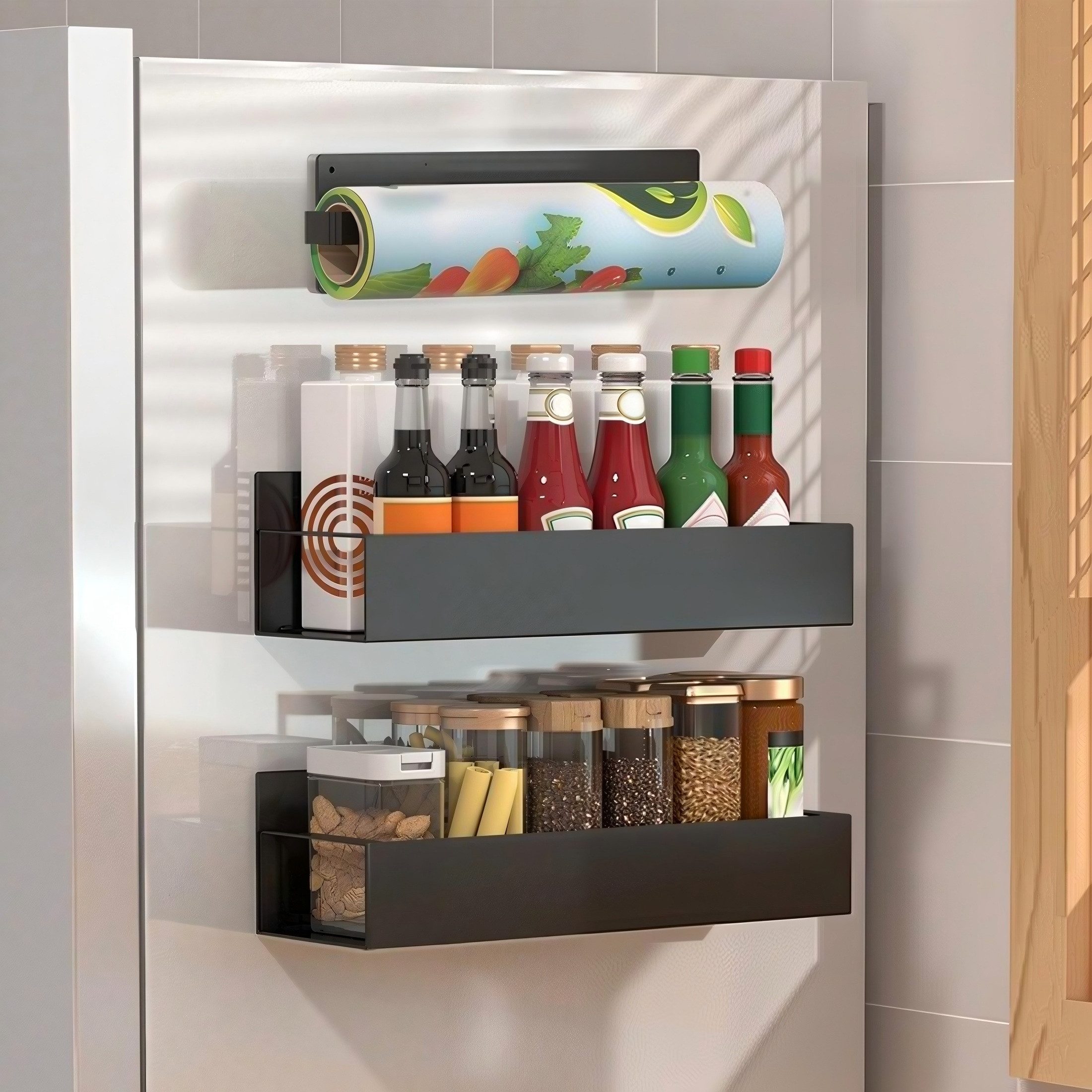 Toomoke Gewürzregal Gewürzregal Magnetisches Gewürzregal für Kühlschrank, M günstig online kaufen