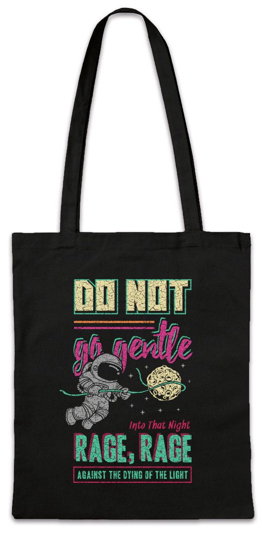 Beuteltasche Do Not Go Gentle Stofftasche Gamer Astronaut Gaming Space Pixel Retro